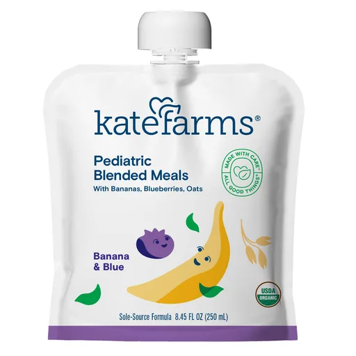 Kate Farms® Pediatric Blended Meals with Bananas, Blueberries and Oats, 8.45-oz.