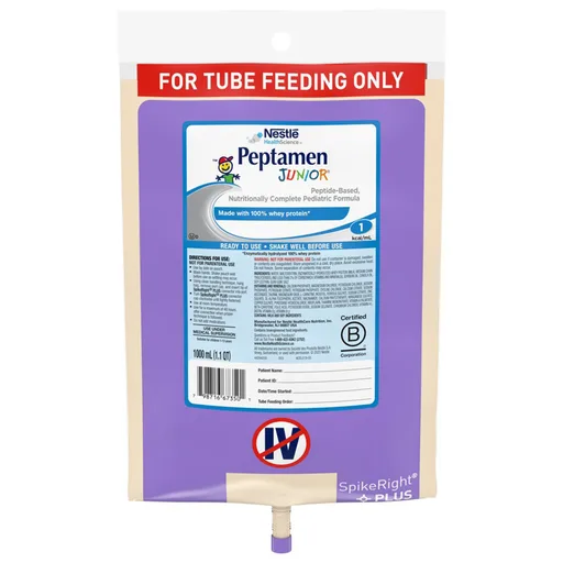 Peptamen Junior® Pediatric Tube Feeding Formula, 1000 mL Bag