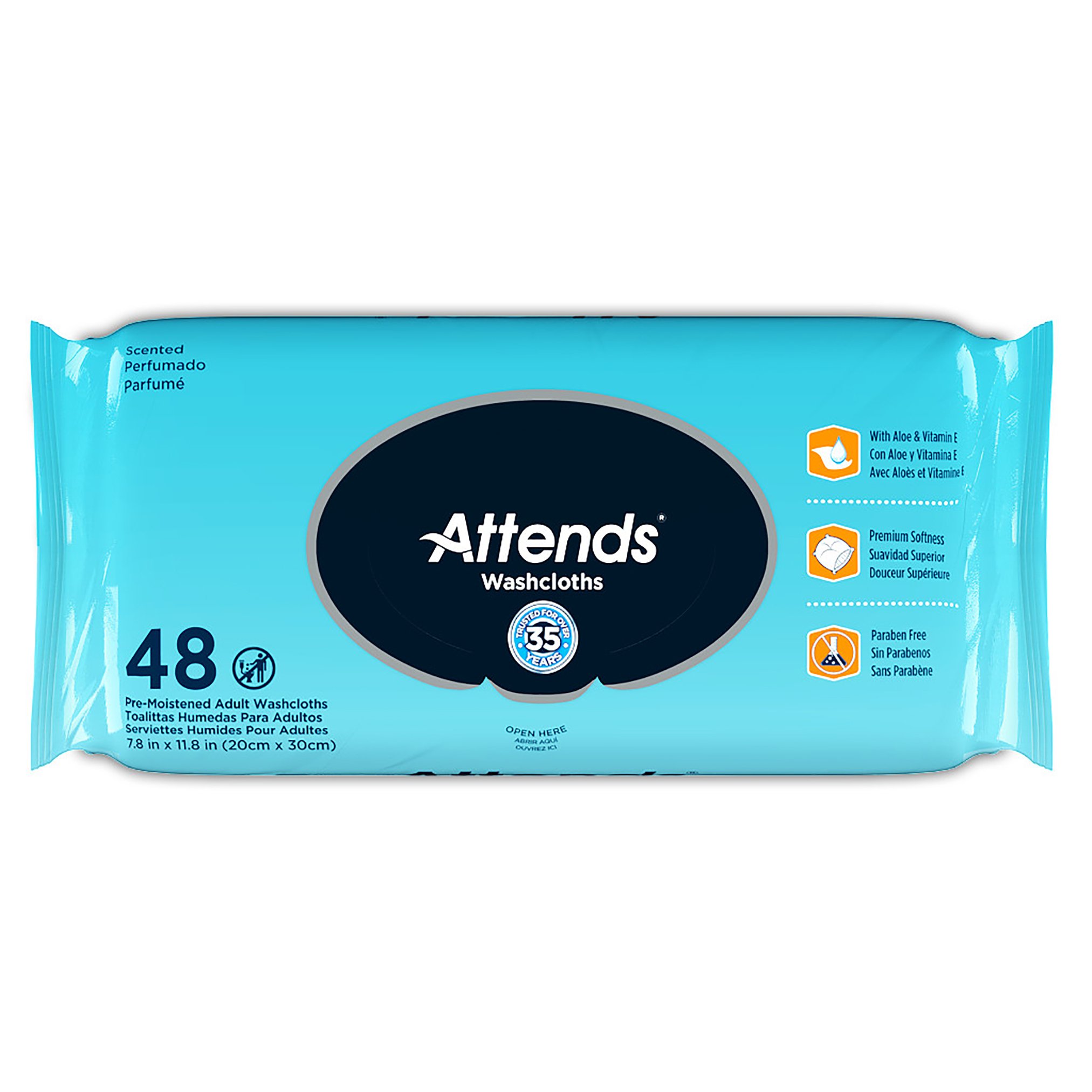 Attends® Scented Personal Cleansing Wipes with Aloe and Vitamin E - Image 3