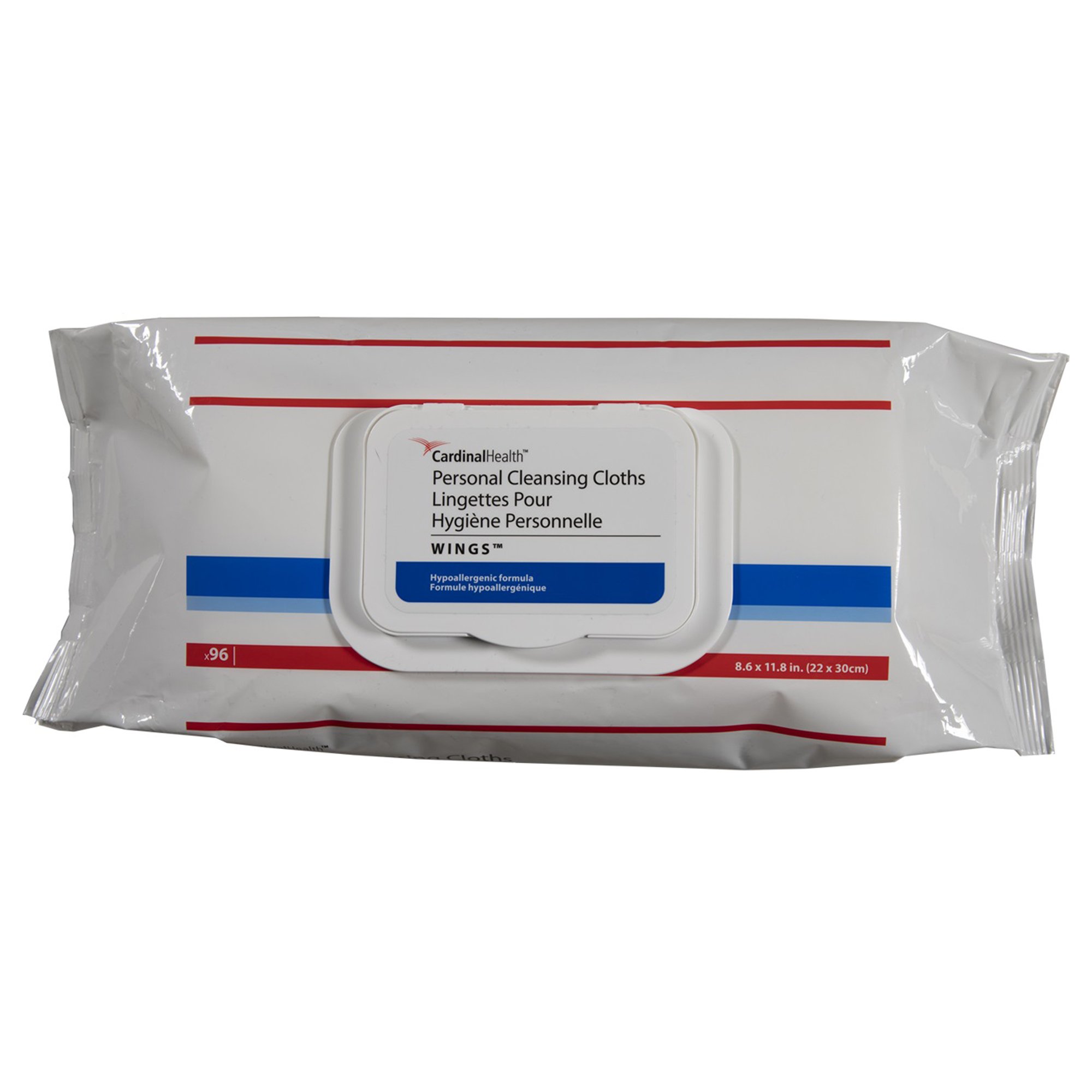 Cardinal Health™ Wings™ Personal Cleansing Cloths, Soft Pack,