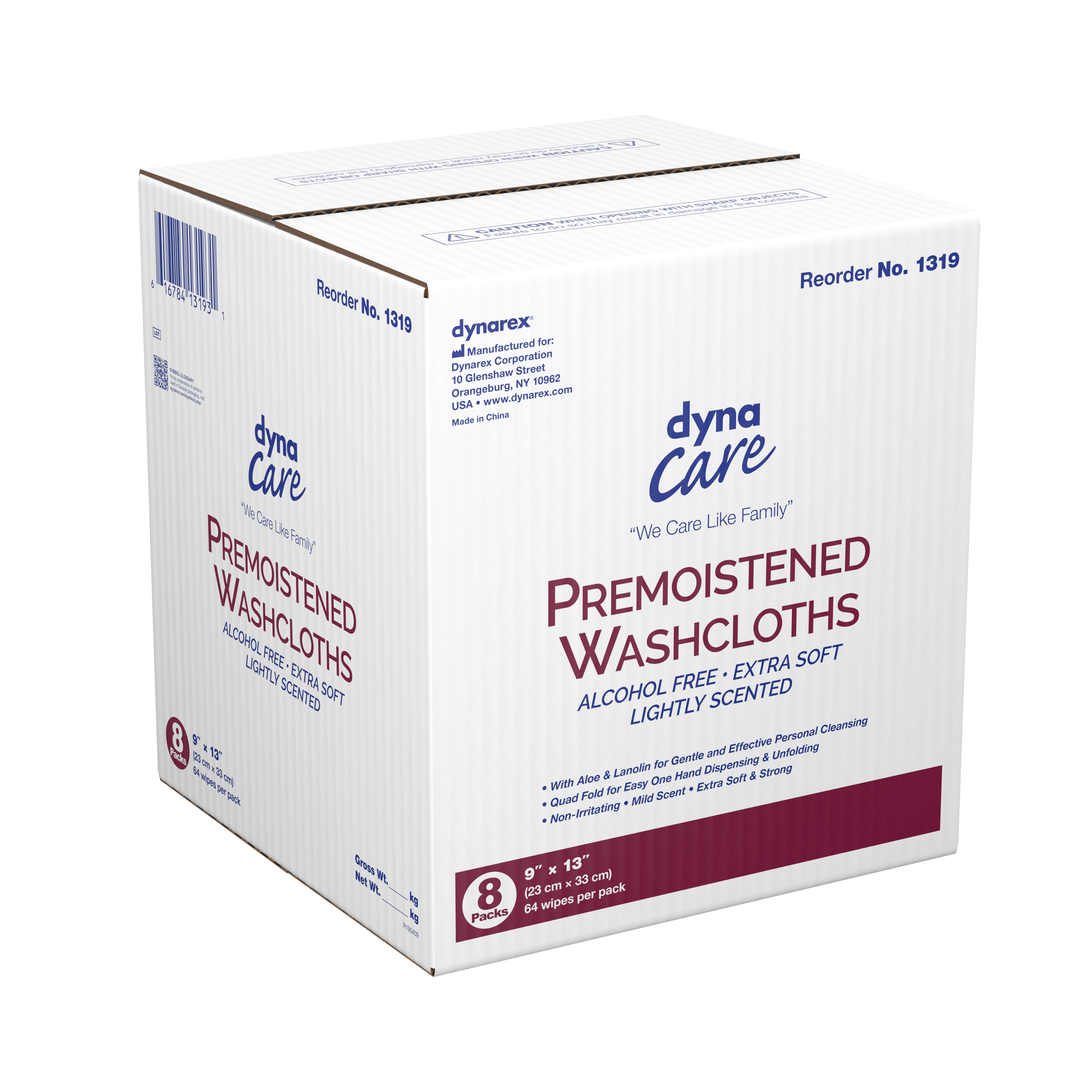 dynarex® Personal Cleansing Wipe, Unscented - Image 2