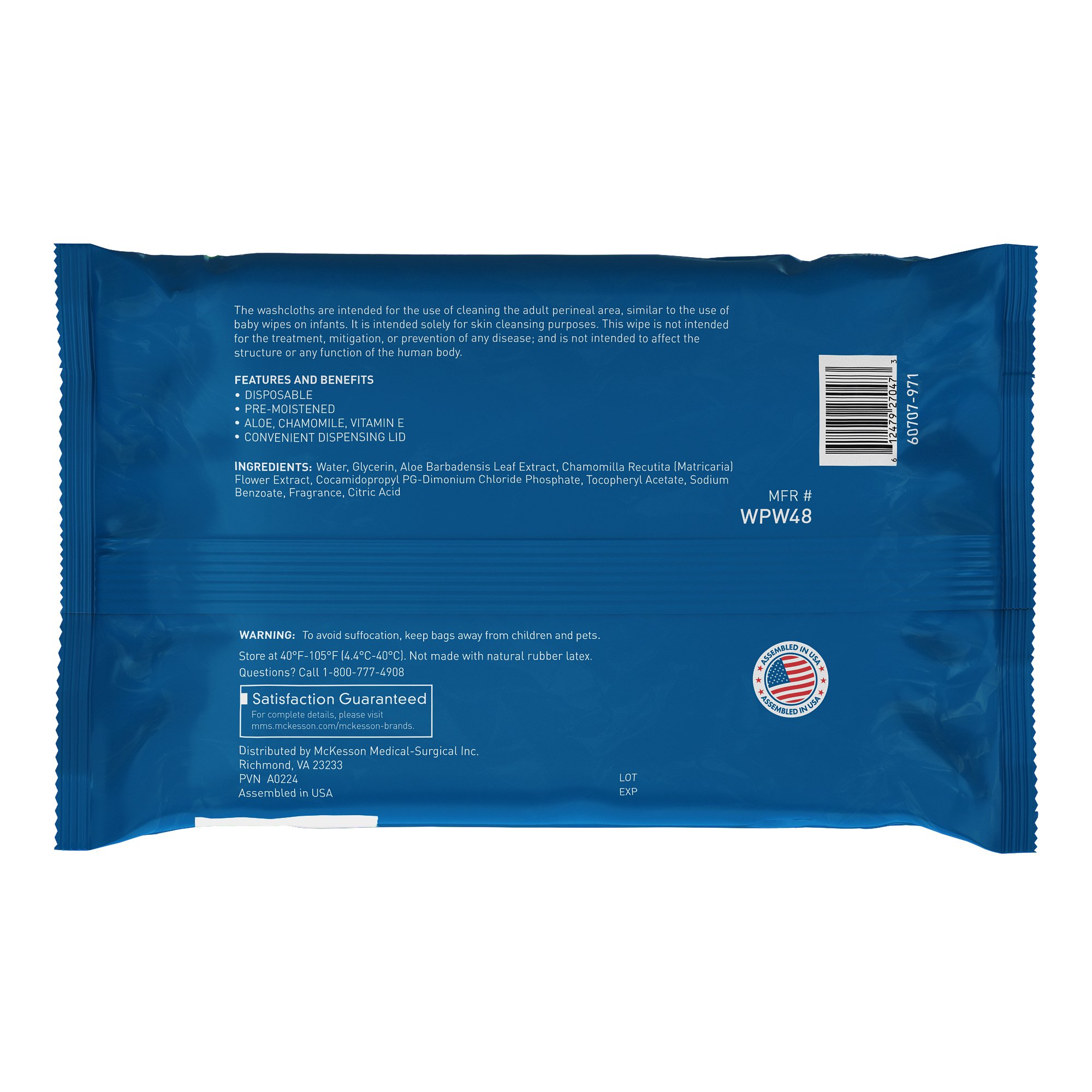 McKesson® Fresh Scent Personal Cleansing Wipe, Nonflushable - Image 2