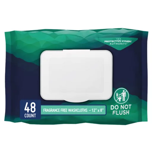 Prevail® Adult Personal Cleansing Wipe, Soft Pack, Aloe, Vitamin E, 8 x 12 Inch