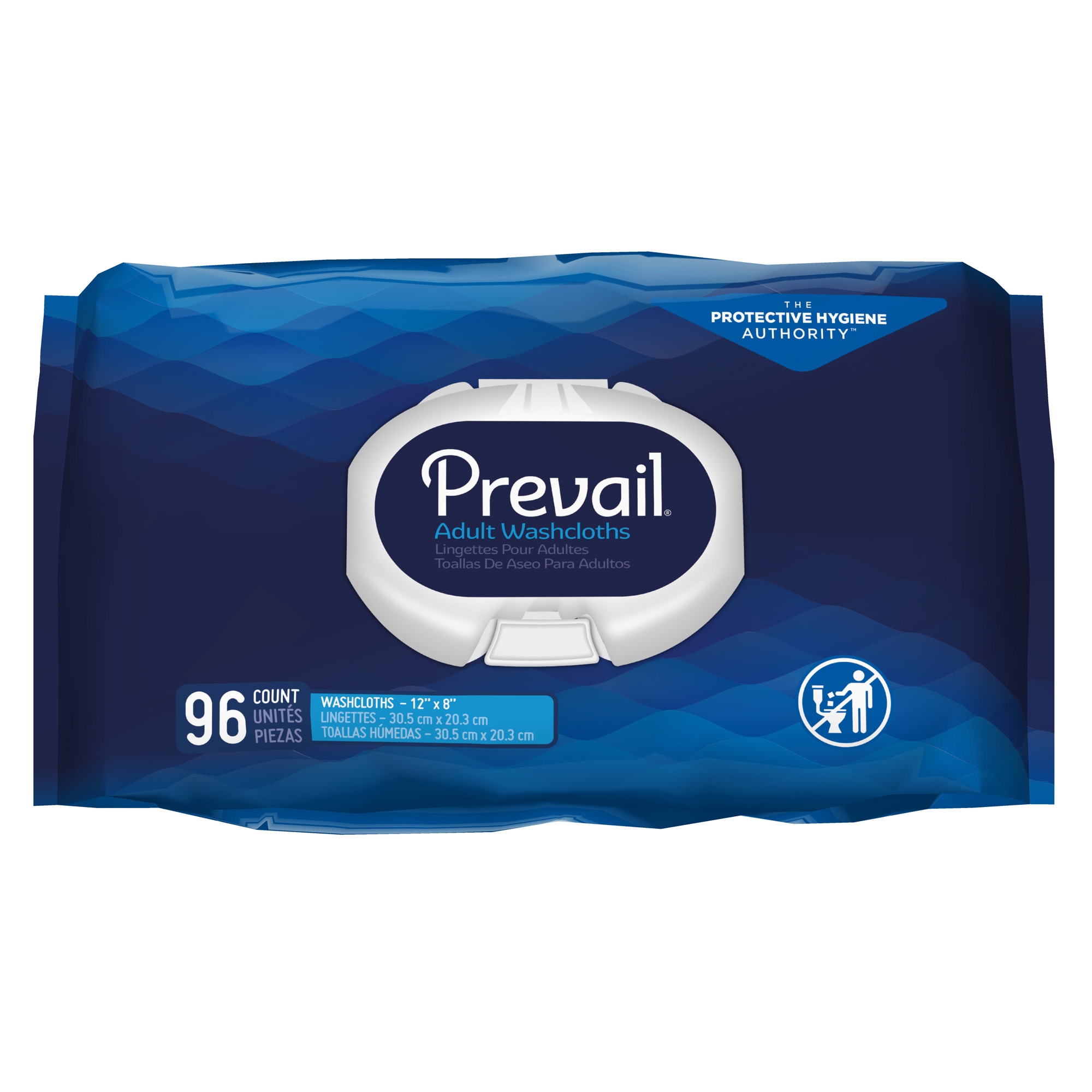 Prevail® Personal Cleansing Wipe, Soft Pack, Aloe, Vitamin E, 8 x 12 Inch