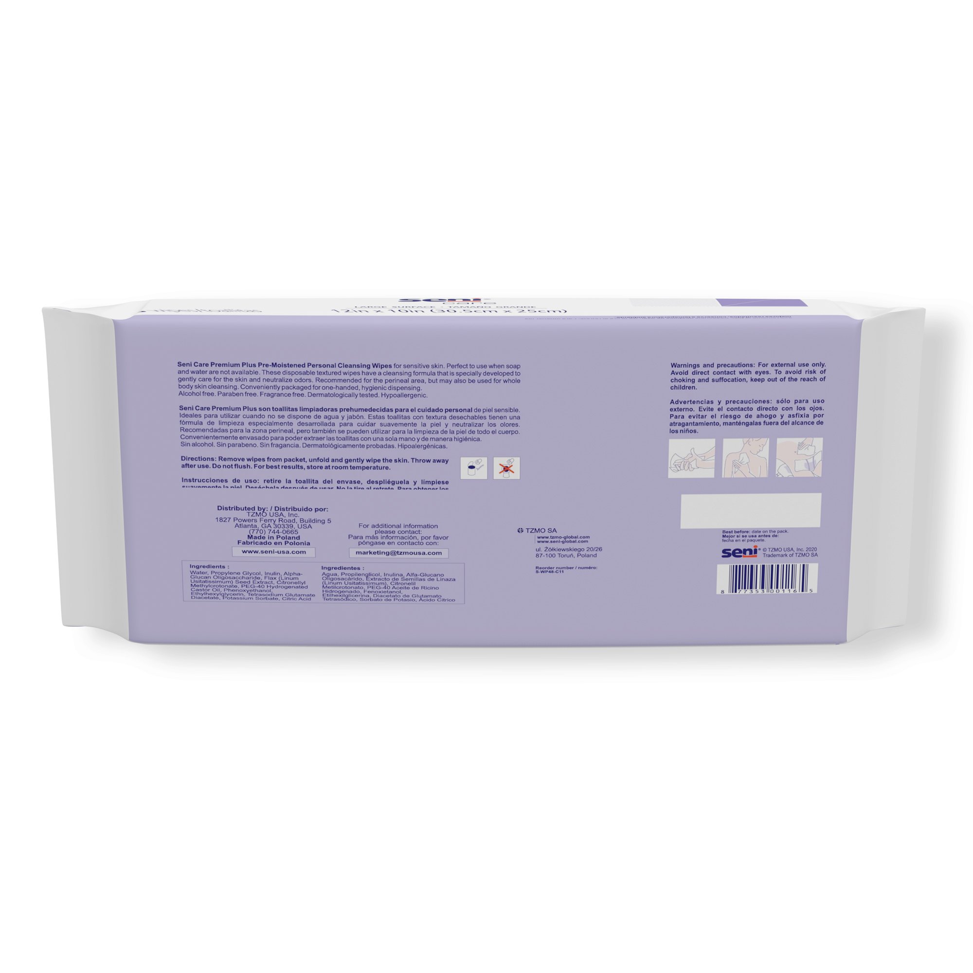 Seni® Care Premium Plus Personal Cleansing Wipes - Image 2