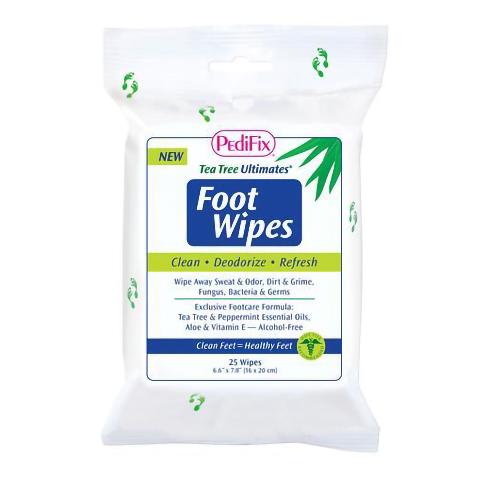 PediFix® Tea Tree Oil, Peppermint, Aloe and Vitamin E Ultimates® Foot Wipes