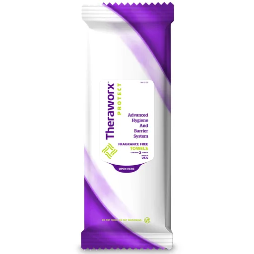 Theraworx® Unscented Bath Wipe, 2 Count