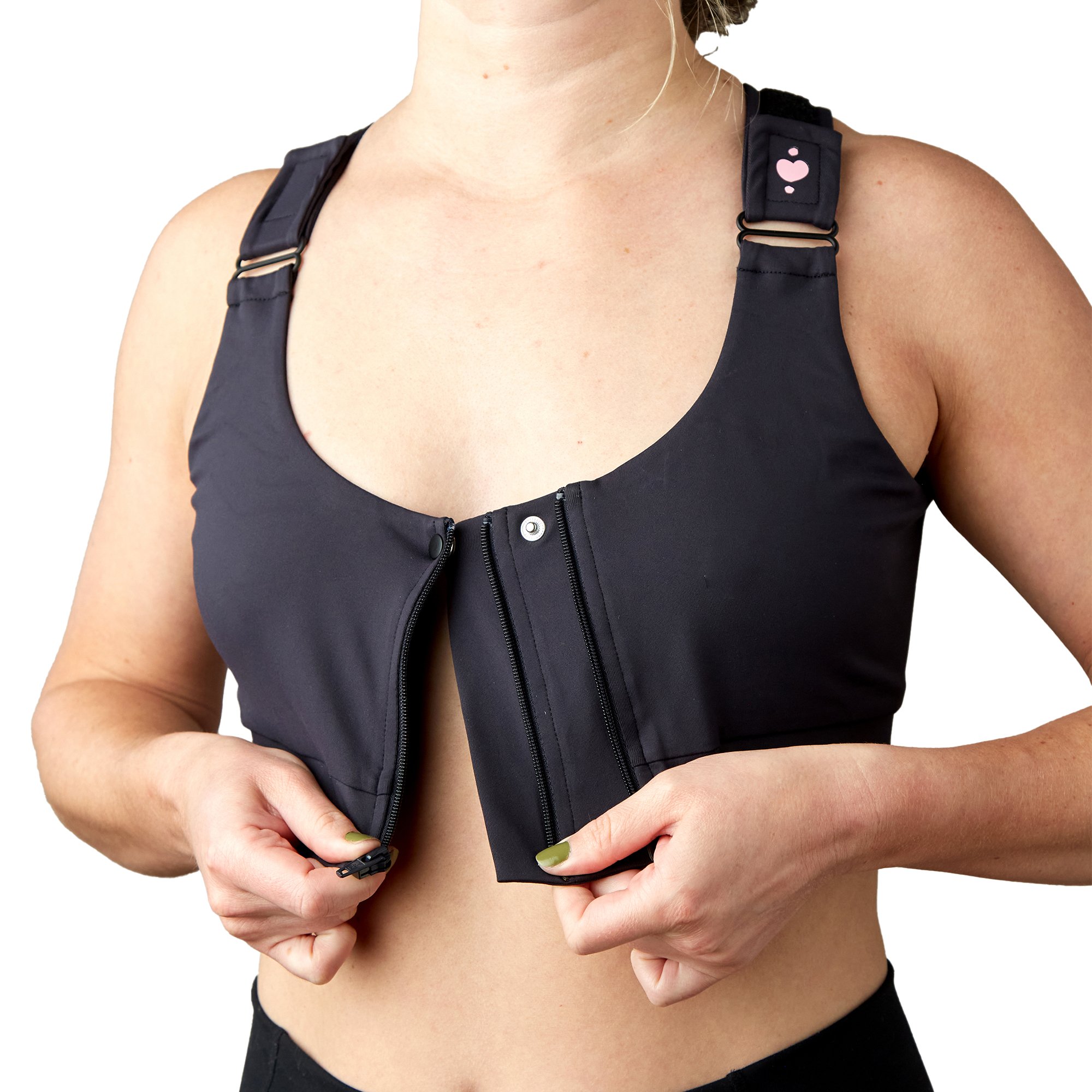 Shirl Post Surgical Bra, Black, Medium - Image 6