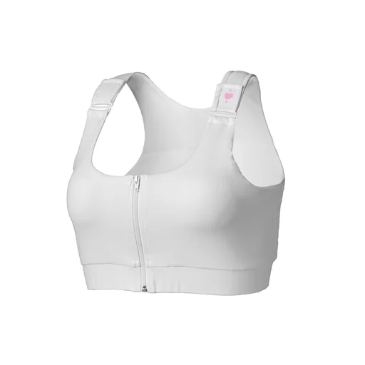 Shirl Post Surgical Bra, White, 2X-Large