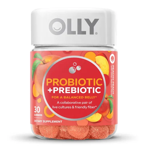 Olly's® Probiotic + Prebiotic for a Balanced Belly, Peach-Flavor Gummies