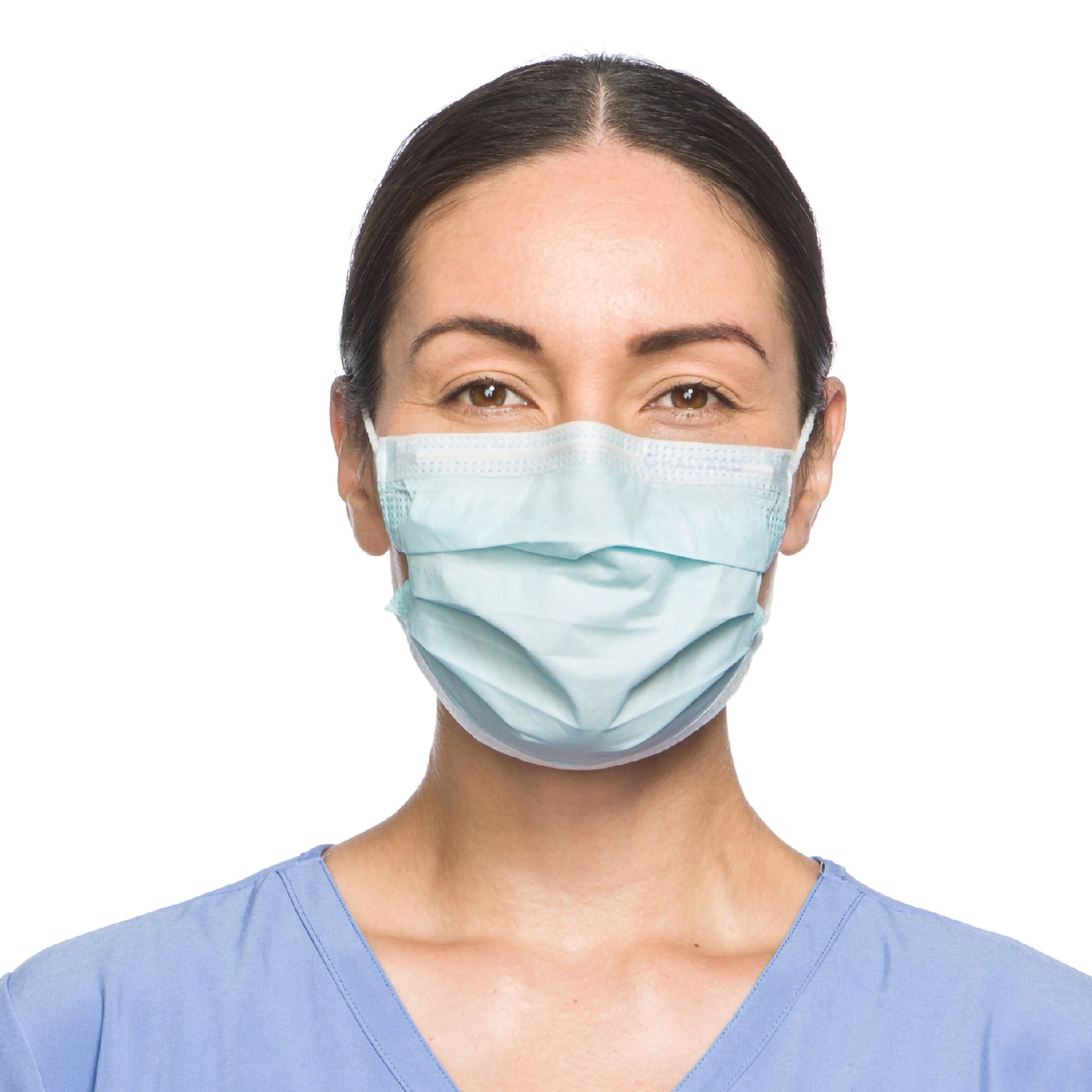 Halyard Procedure Mask, Pleated, One Size Fits Most, Tissue Blue, nonsterile
