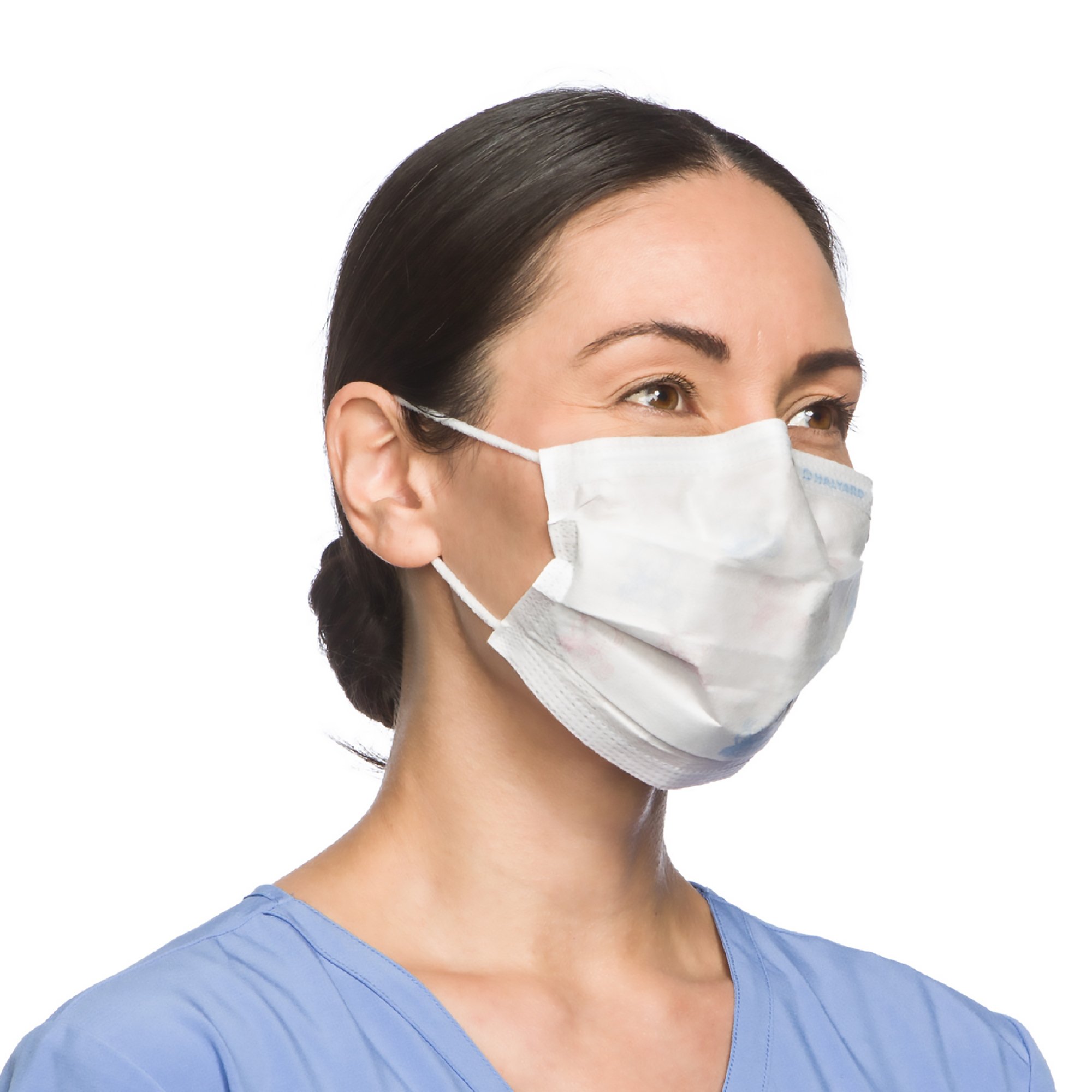 Halyard Procedure Mask, Pleated, One Size Fits Most, Yellow - Image 2