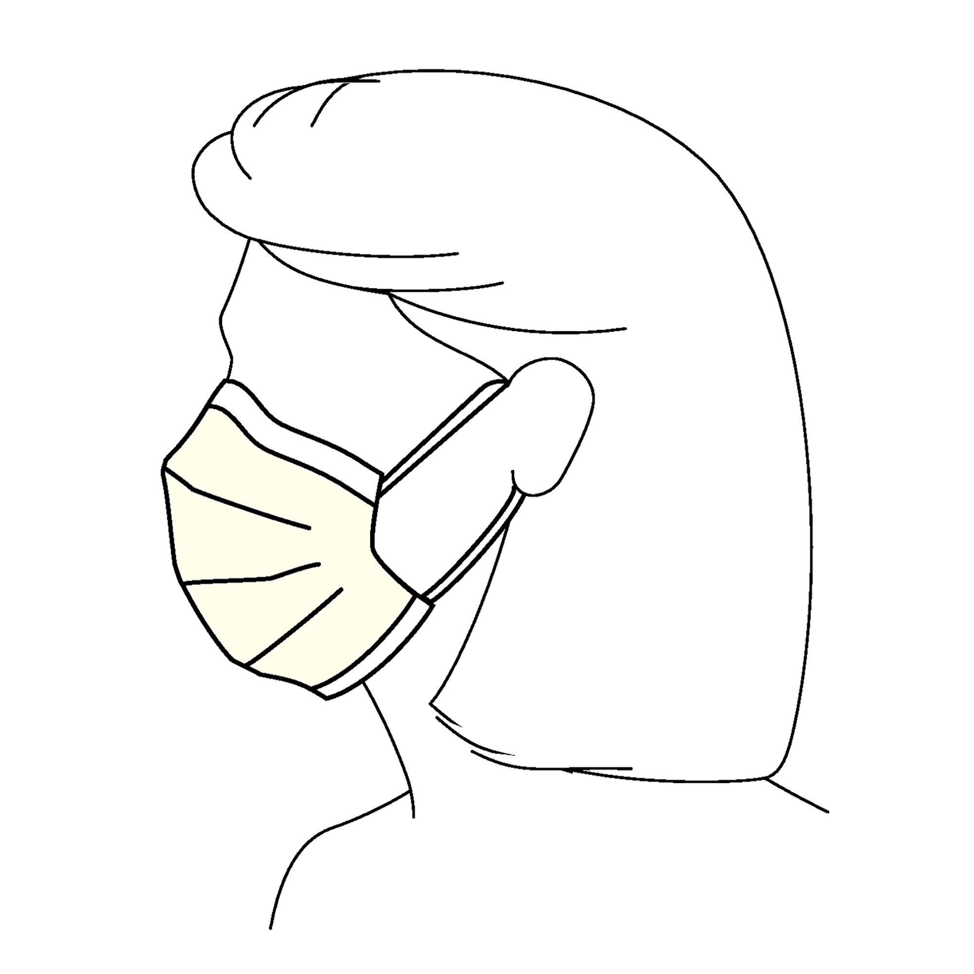 Halyard Procedure Mask, Pleated, One Size Fits Most, Yellow - Image 3