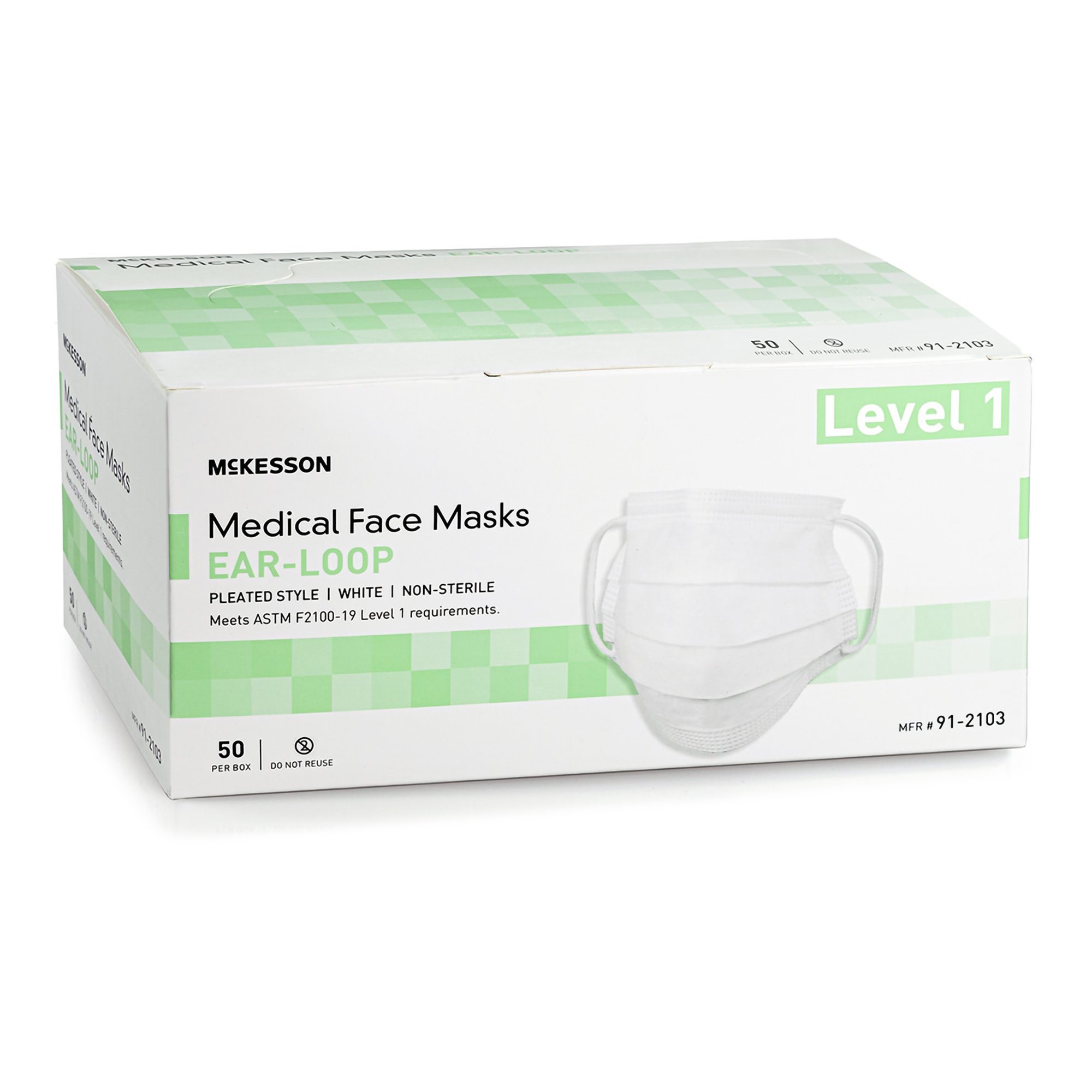 McKesson ASTM Level 1 Medical Face Masks, White - Image 4