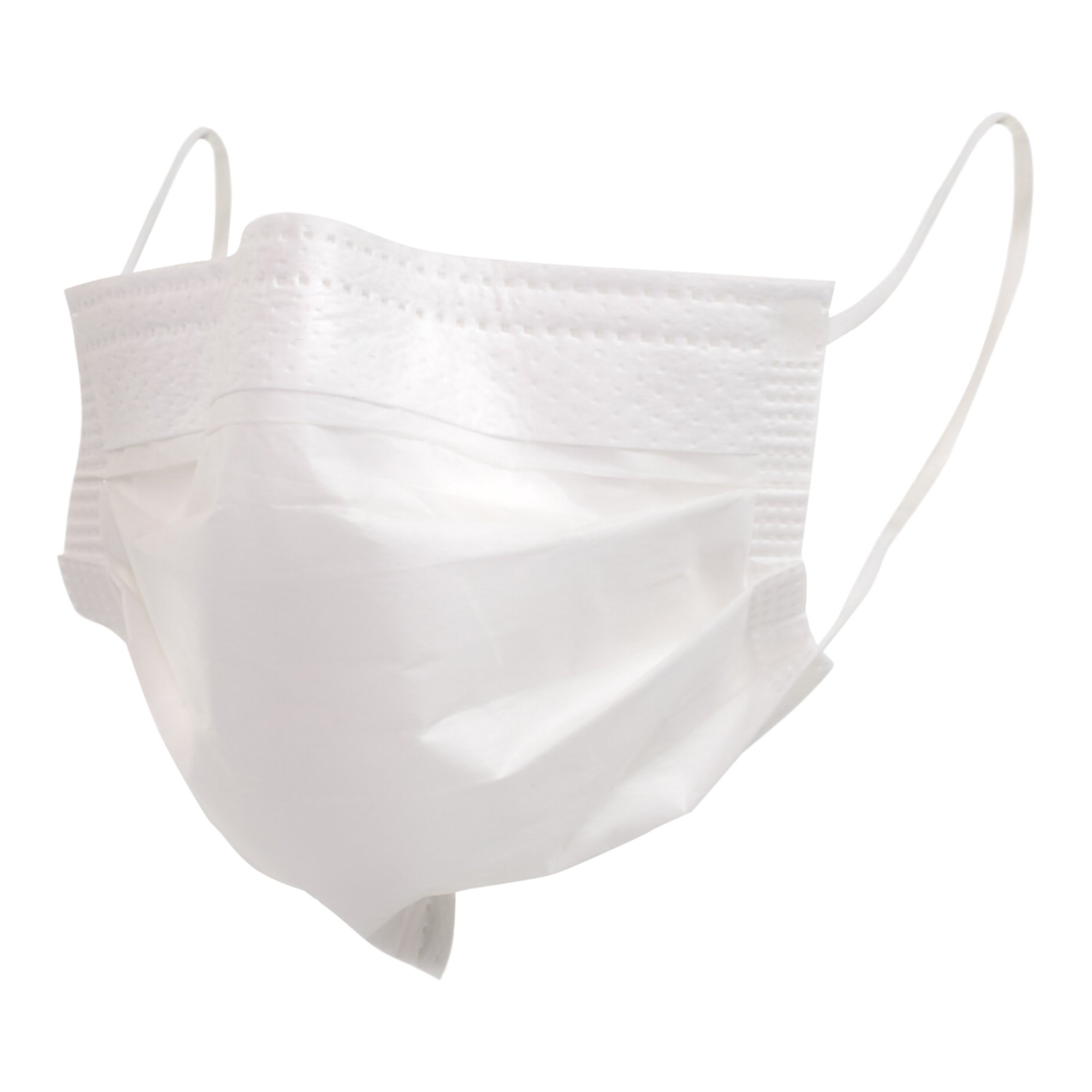 McKesson Procedure Mask, Pleated with Earloops, One Size Fits Most, White - Image 2