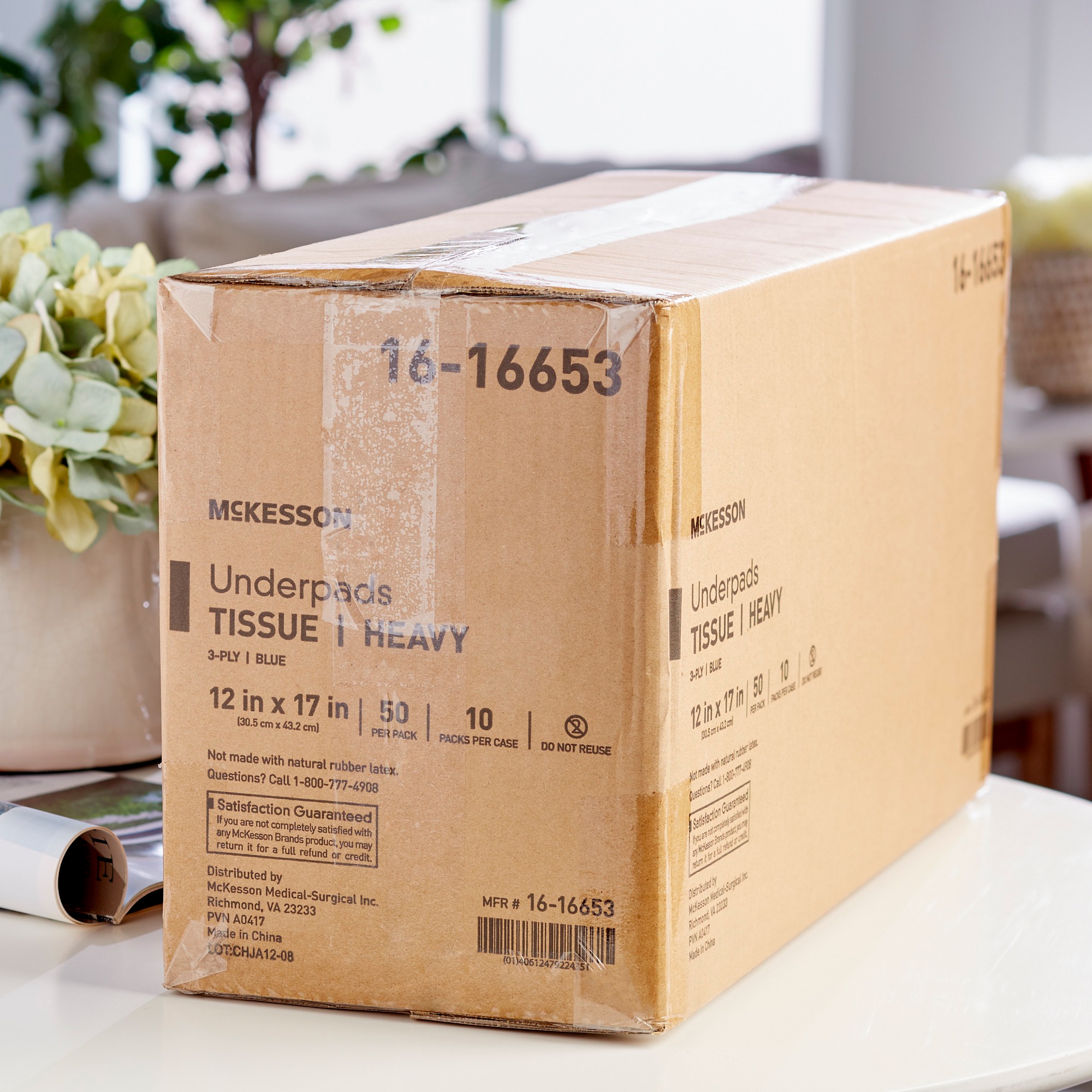 McKesson Blue Nonsterile Procedure Underpad, 12 x 17 Inch - Image 10