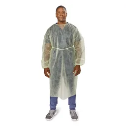 McKesson Nonrated Isolation Gowns, Yellow, One Size Fits Most