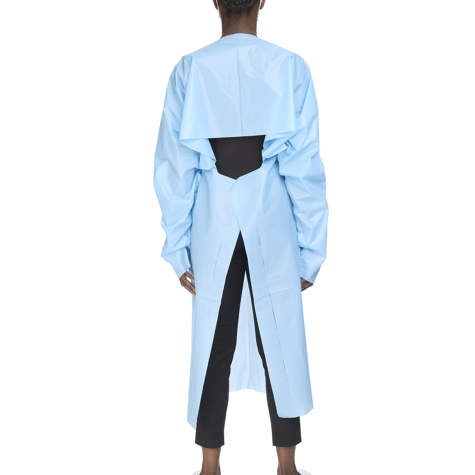 McKesson Open Back Over-the-Head Protective Procedure Gown, Universal, Blue - Image 2