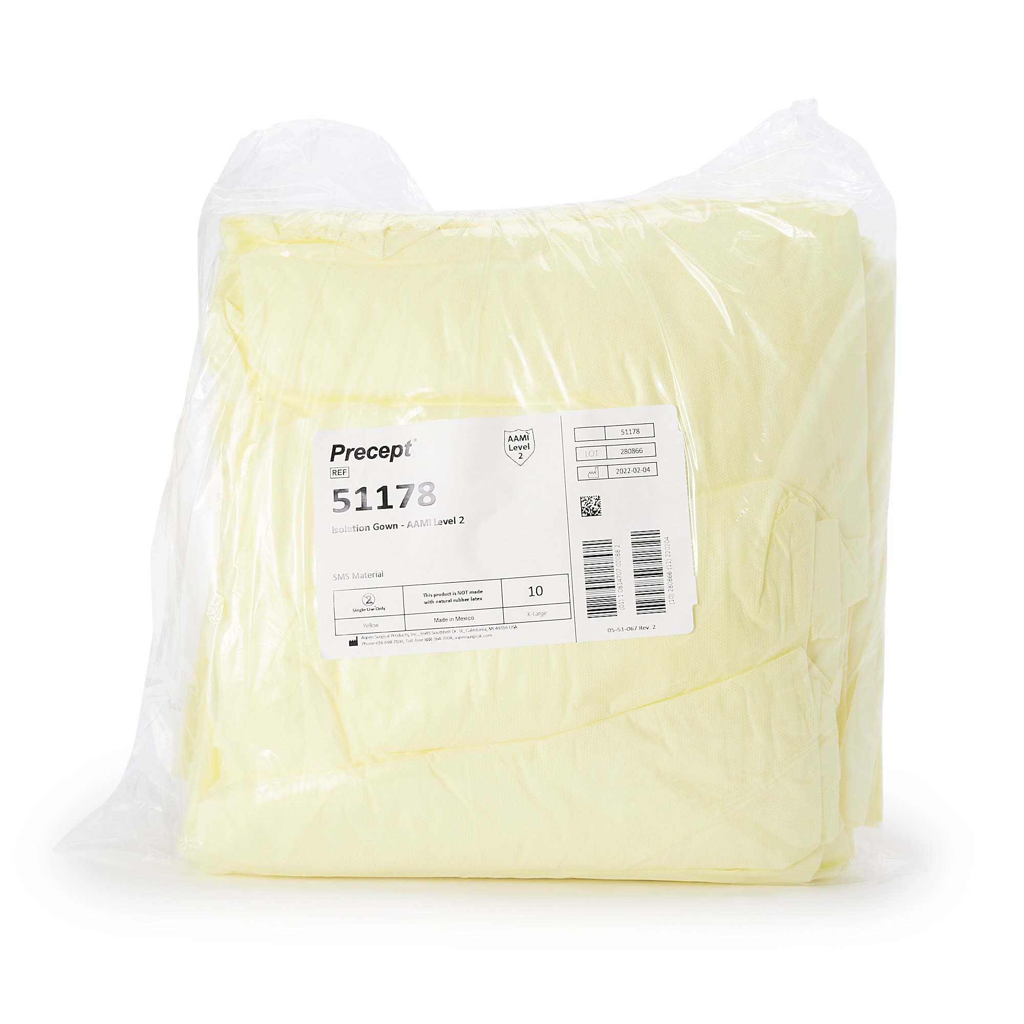 Precept® Full Coverage Isolation Gown, Extra Large - Image 3