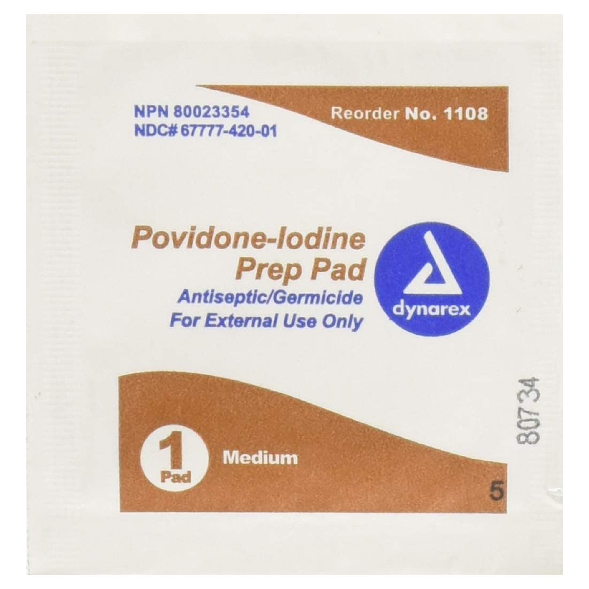 dynarex® Povidone-Iodine Prep Pad, Antiseptic, nonwoven - Image 2