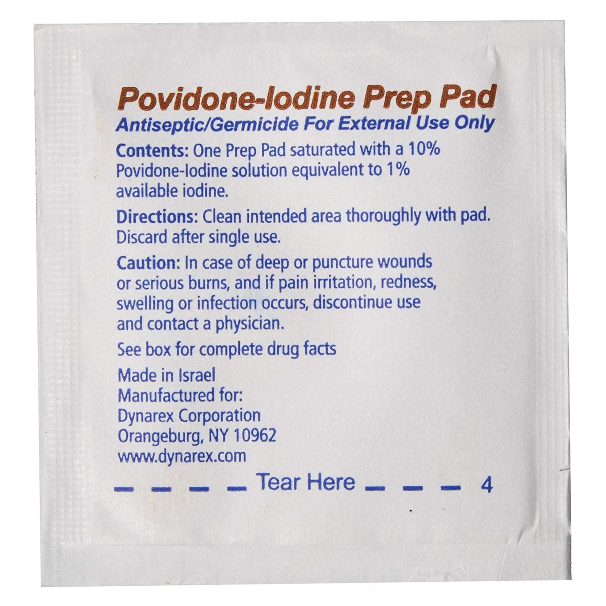 dynarex® Povidone-Iodine Prep Pad, Antiseptic, nonwoven - Image 3
