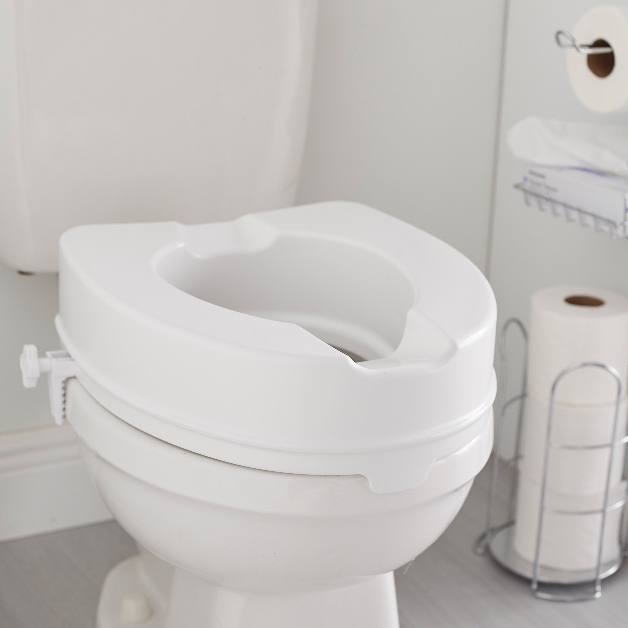 McKesson Raised Toilet Seat, 4-Inch Height - Image 3
