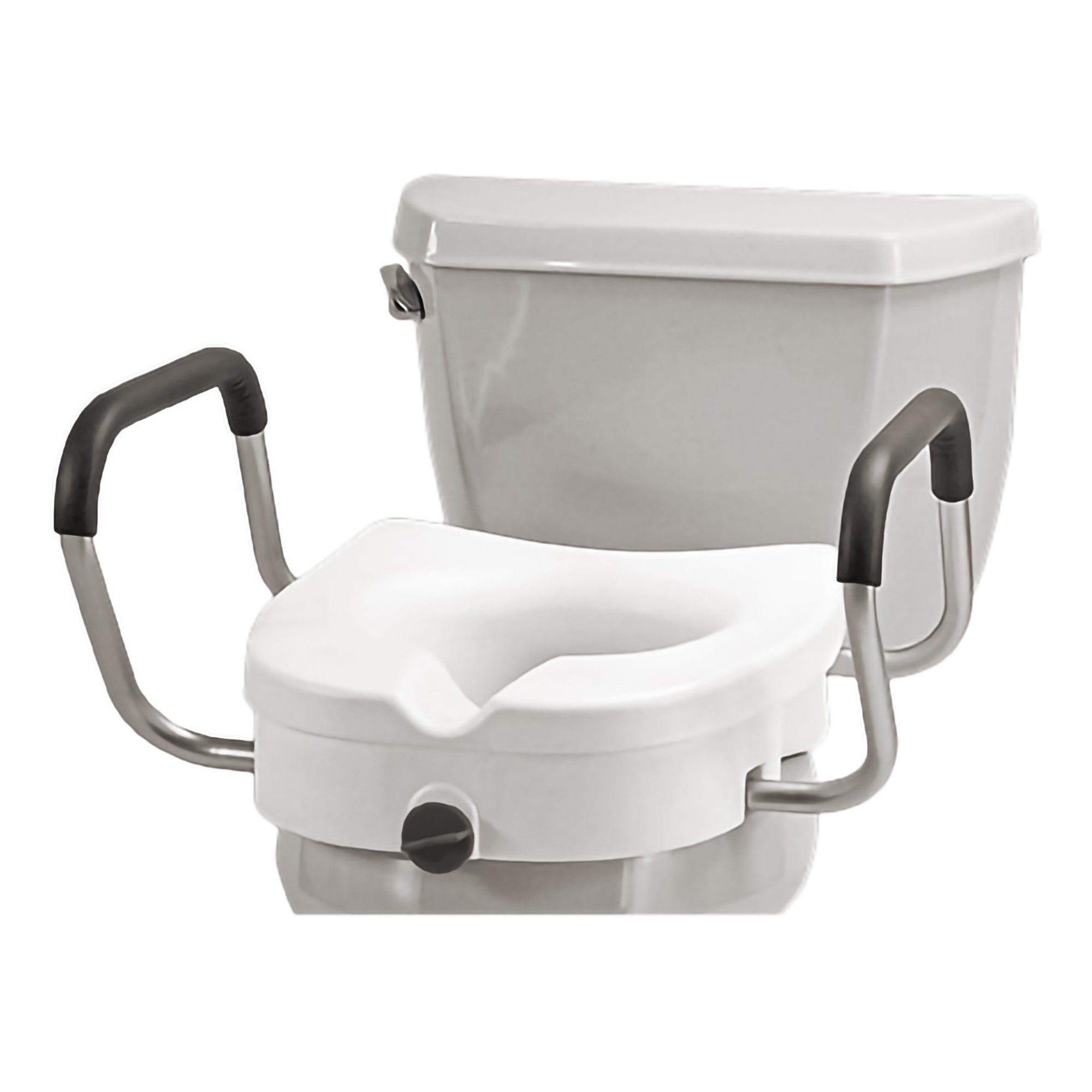 Nova Ortho-Med Raised Toilet Seat with Detachable Arms, 5 Inch Height - Image 2