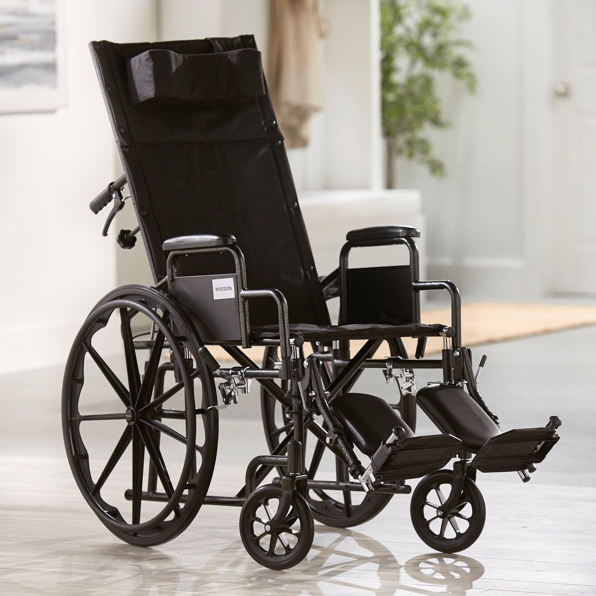 McKesson Reclining Wheelchair, 18-Inch Seat Width - Image 4