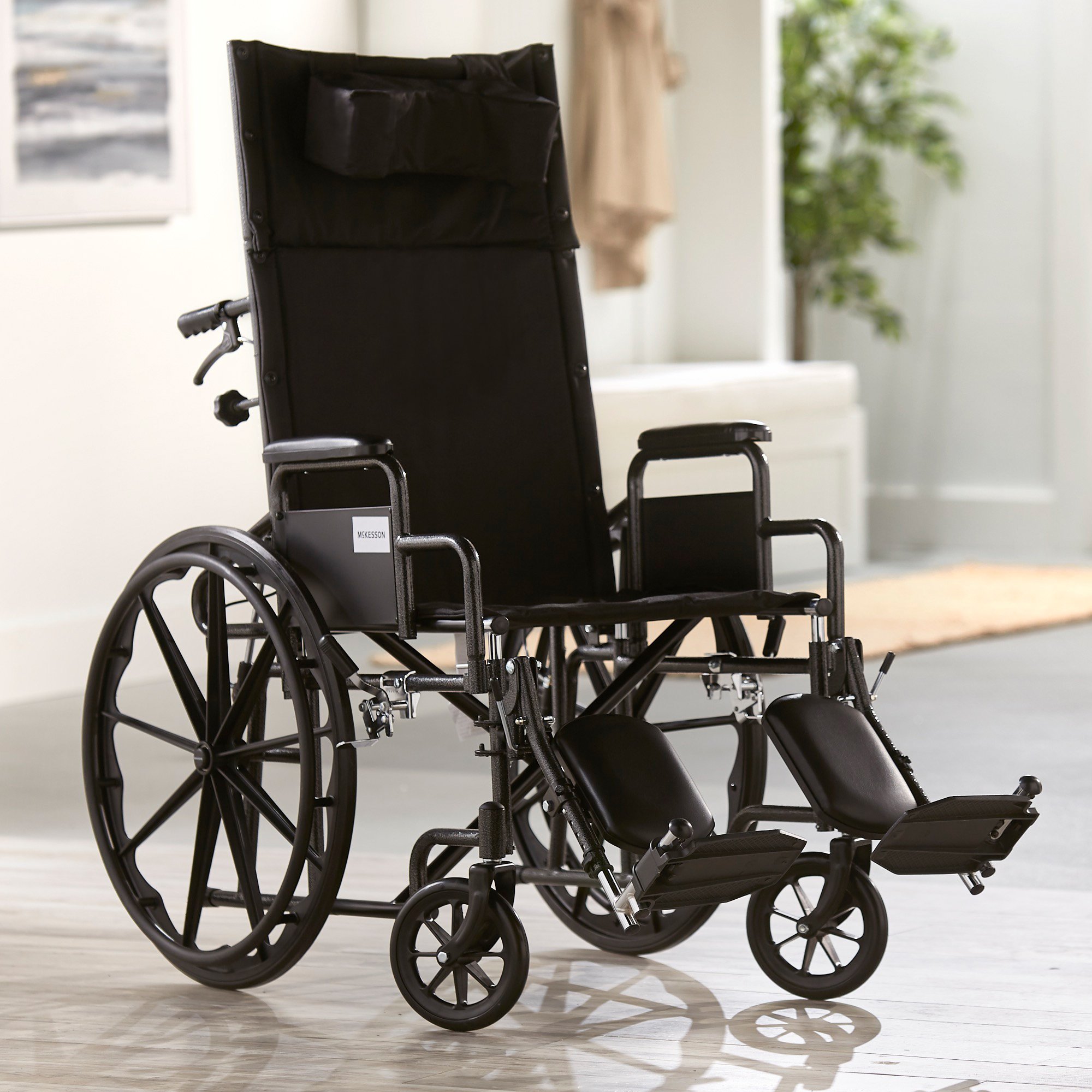 McKesson Reclining Wheelchair, 20-Inch Seat Width - Image 4
