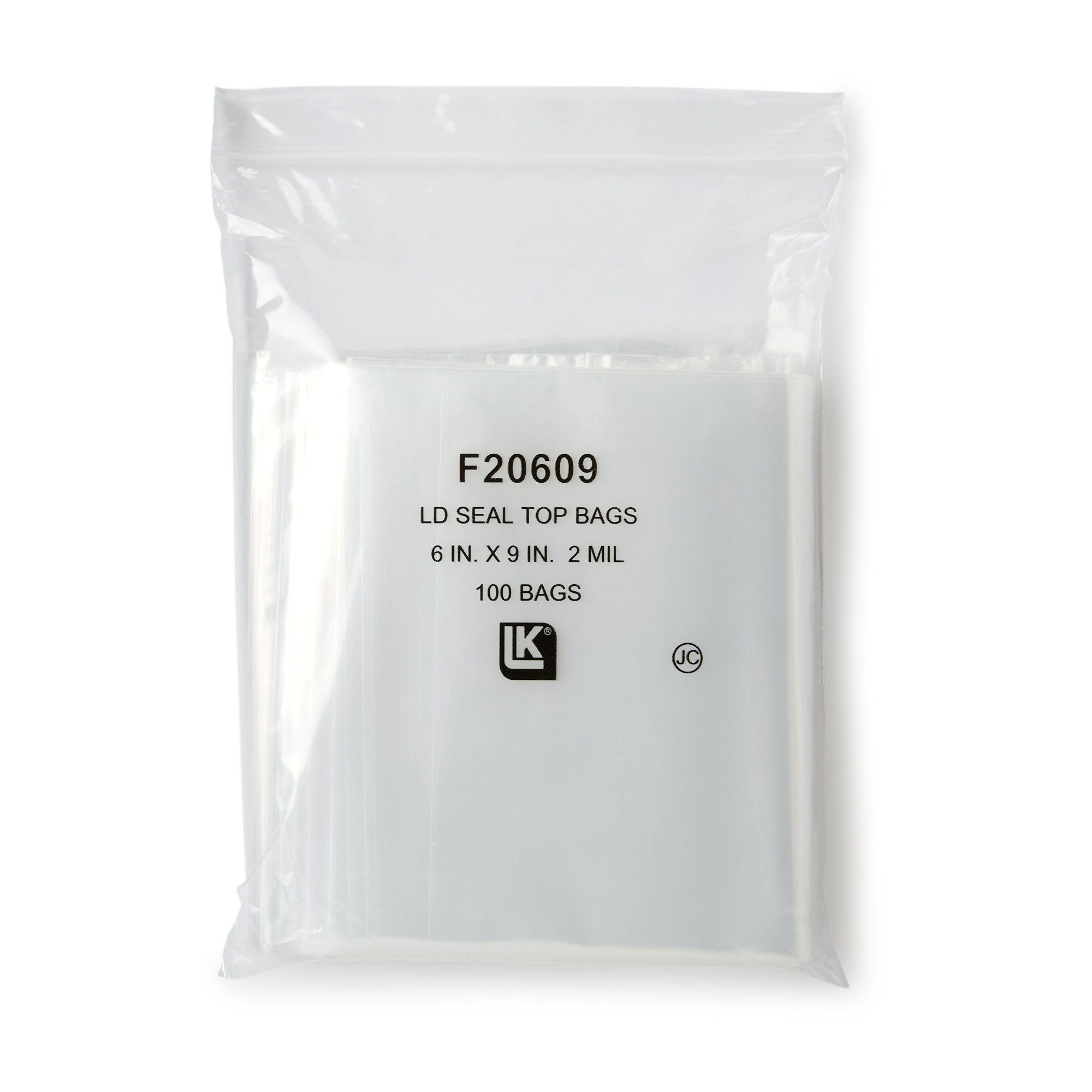LK® Clear Line Zipper Reclosable Bag, 6 x 9 Inch - Image 2