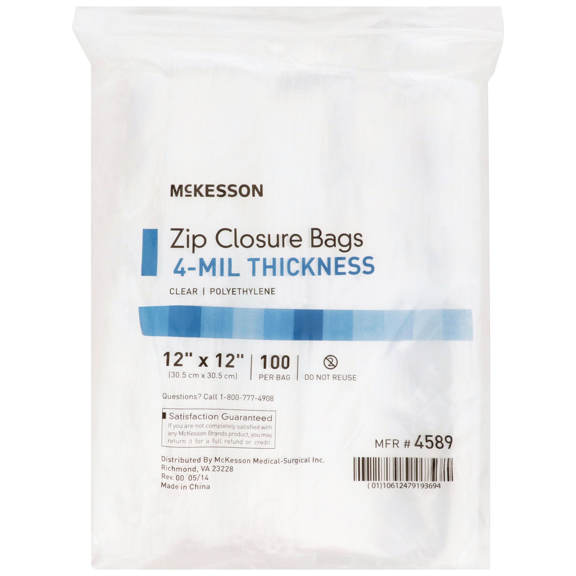 McKesson Zip Closure Bag, 12 x 12 in. - Image 2