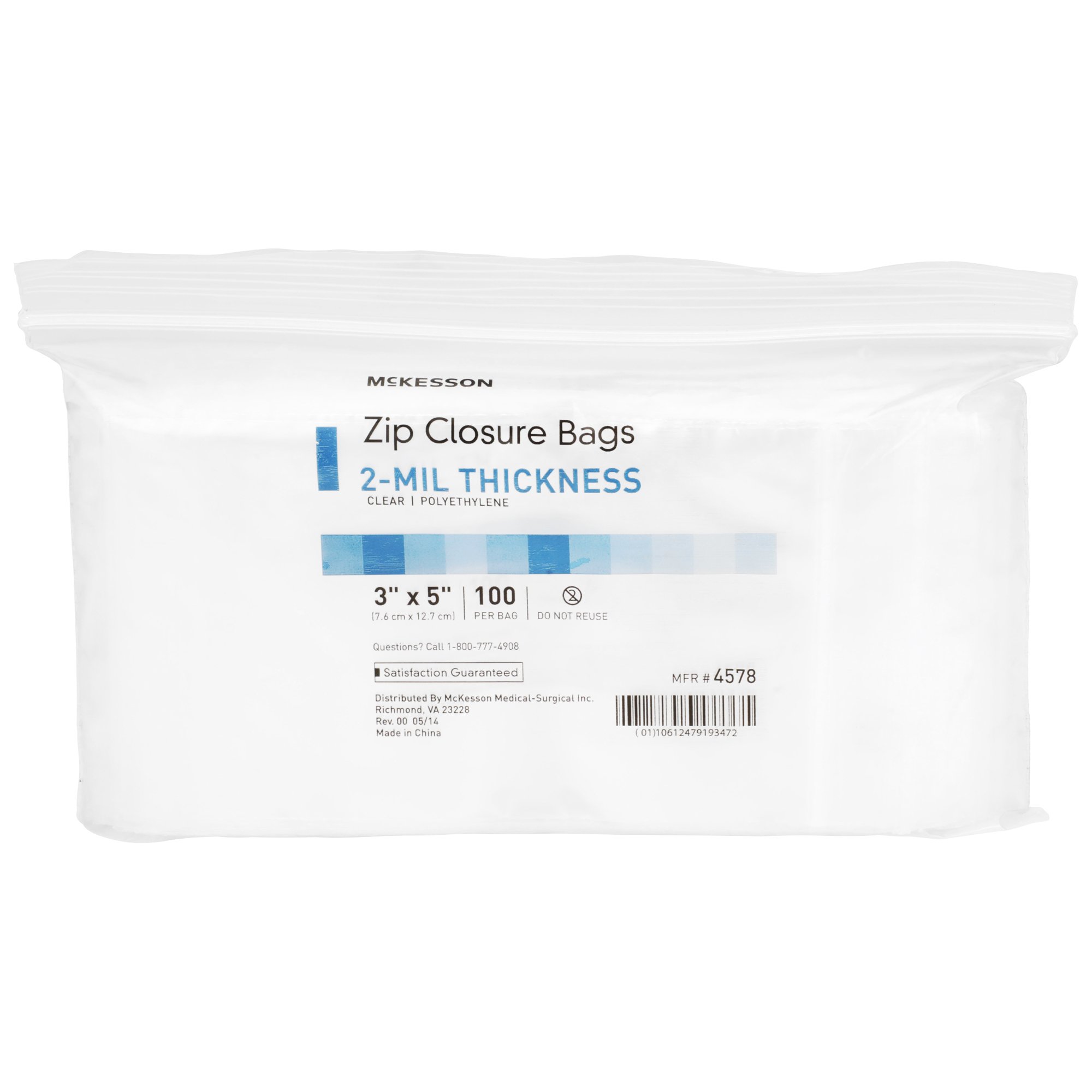 McKesson Zip Closure Bag, 3 x 5 in. - Image 3