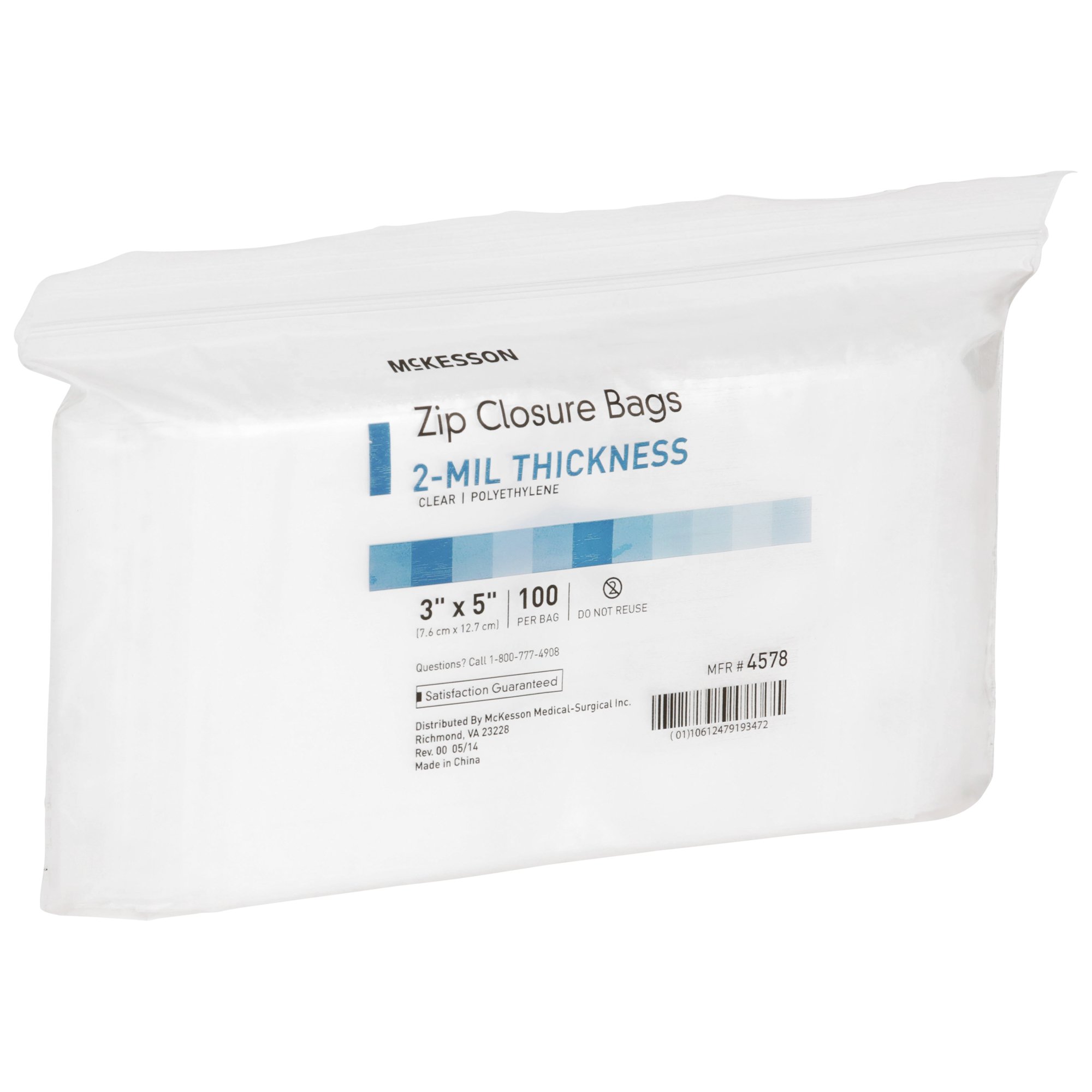 McKesson Zip Closure Bag, 3 x 5 in. - Image 4