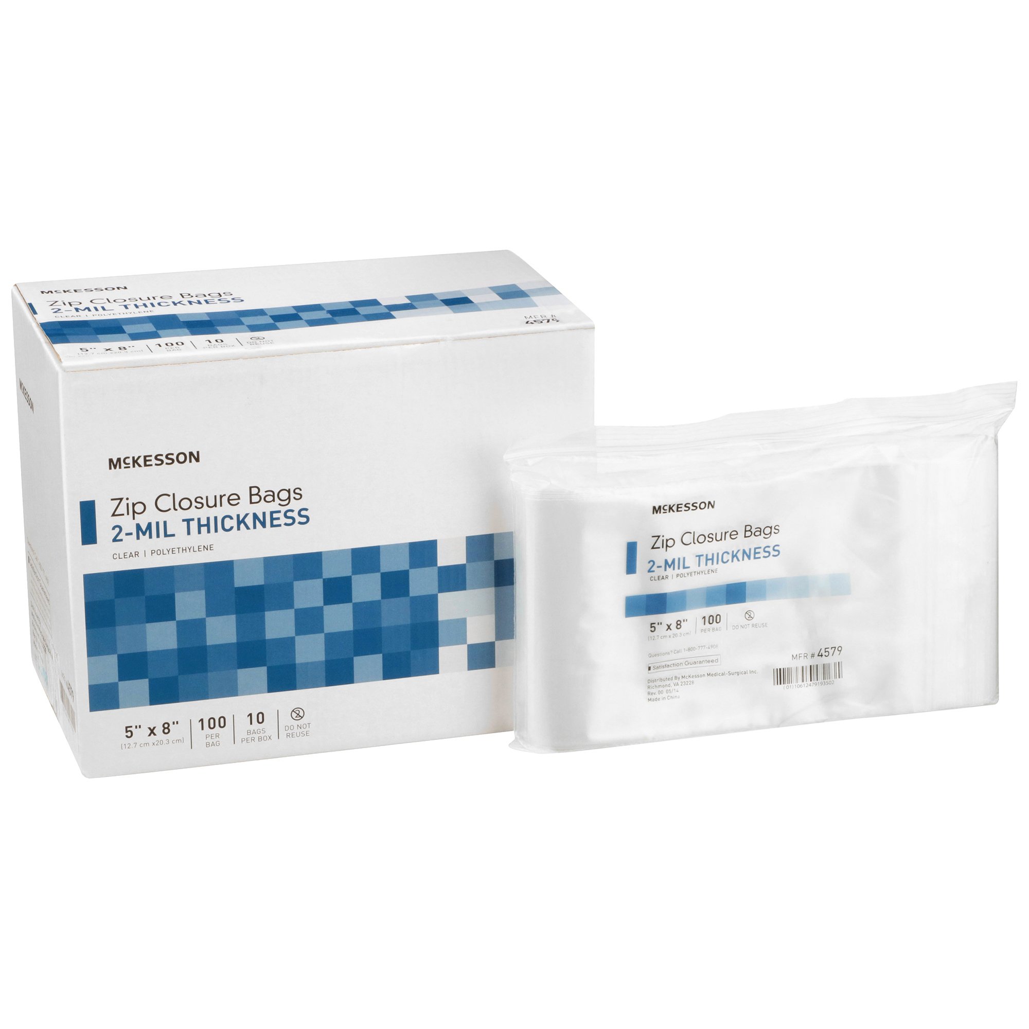 McKesson Zip Closure Bag, 5 x 8 Inch