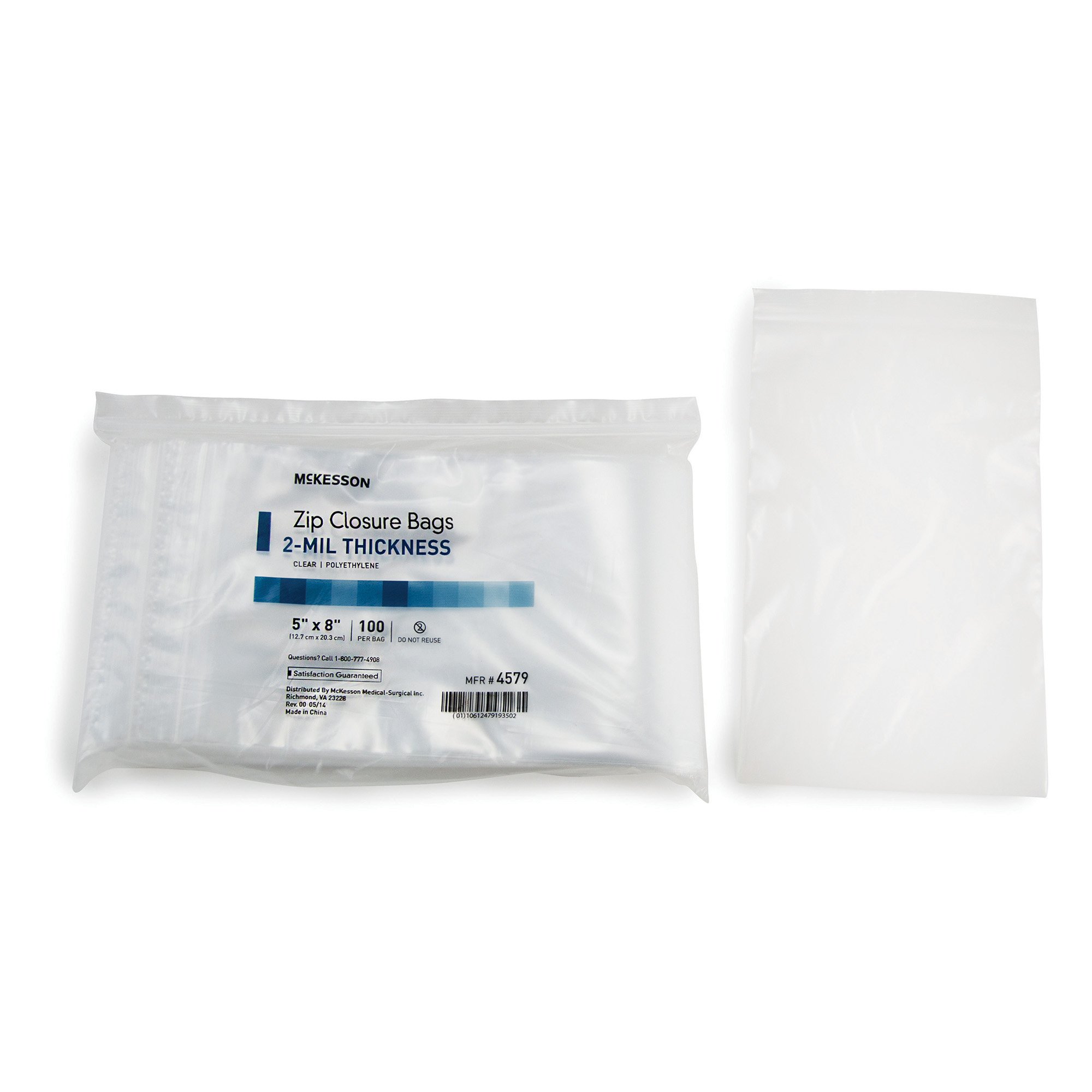McKesson Zip Closure Bag, 5 x 8 Inch - Image 5