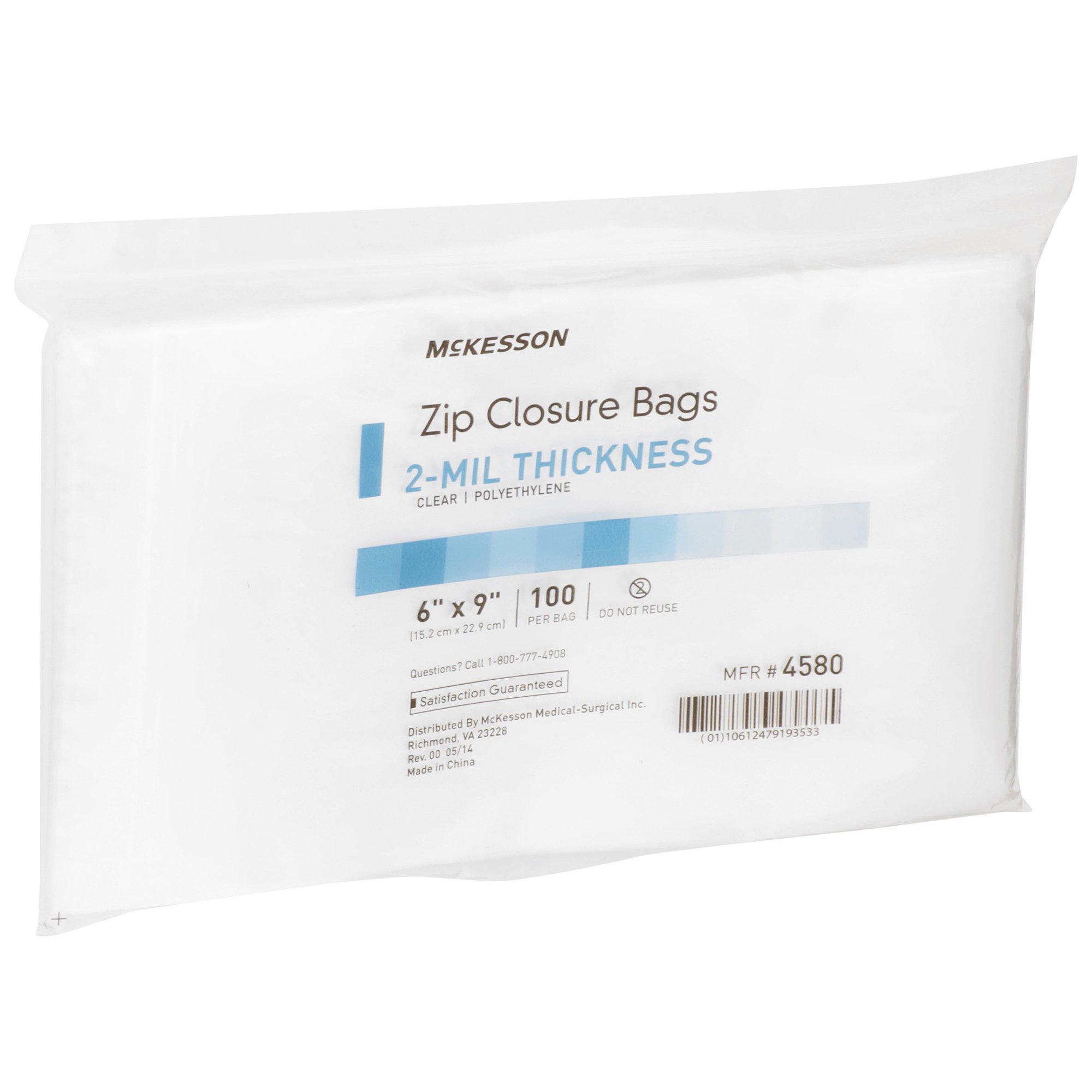 McKesson Zip Closure Bag, 6 x 9 Inches - Image 4