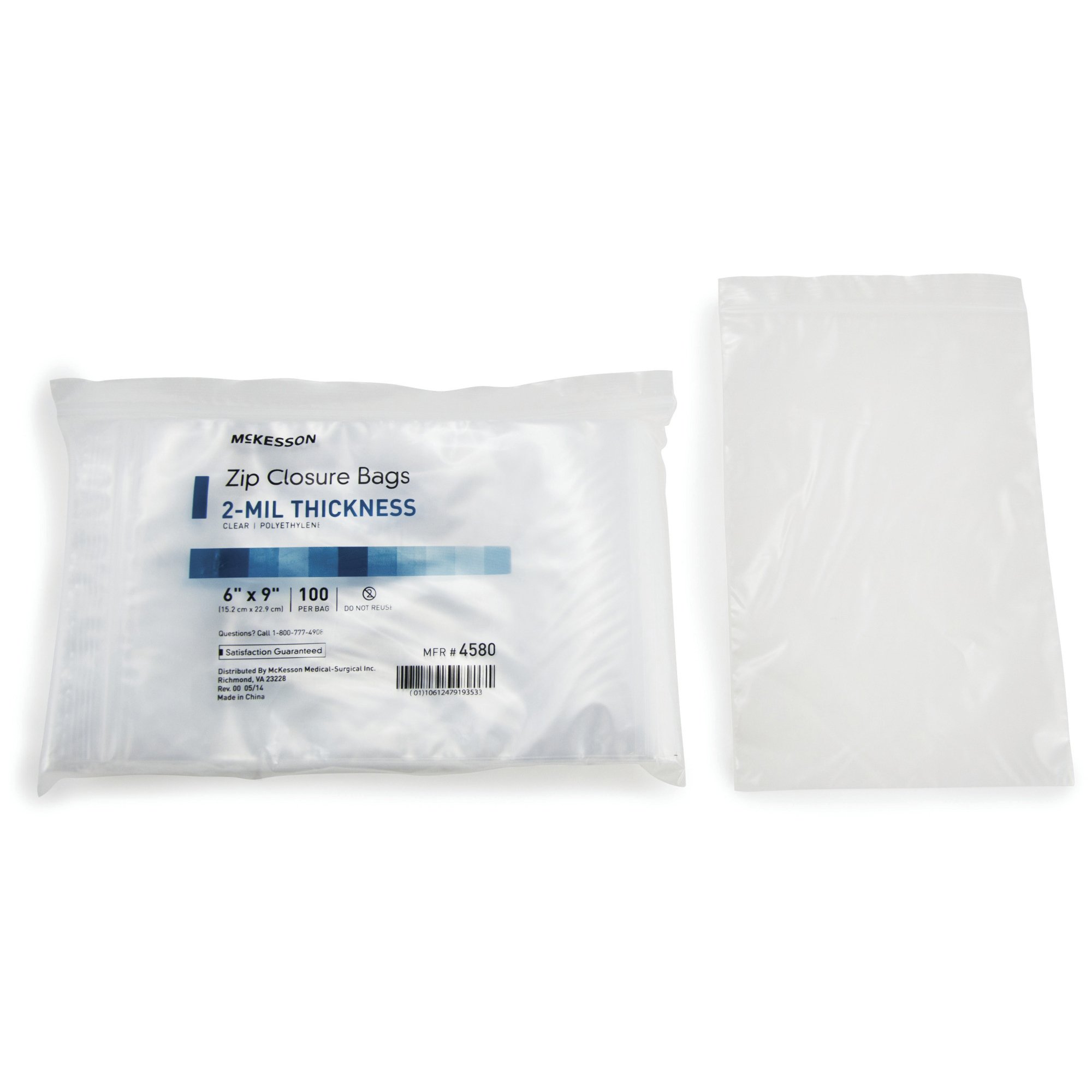 McKesson Zip Closure Bag, 6 x 9 Inches - Image 5