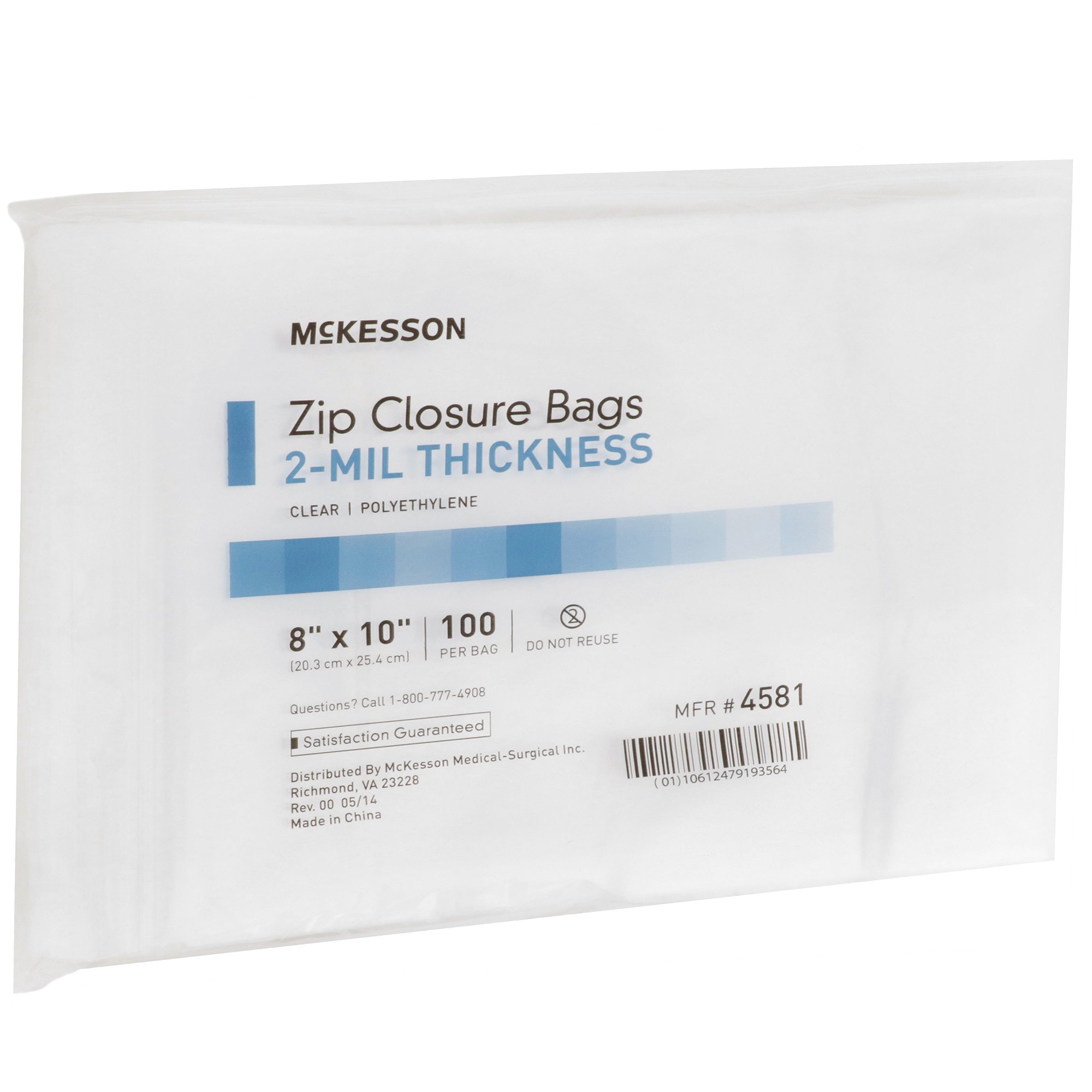 McKesson Zip Closure Bag, 8 X 10 Inches - Image 3