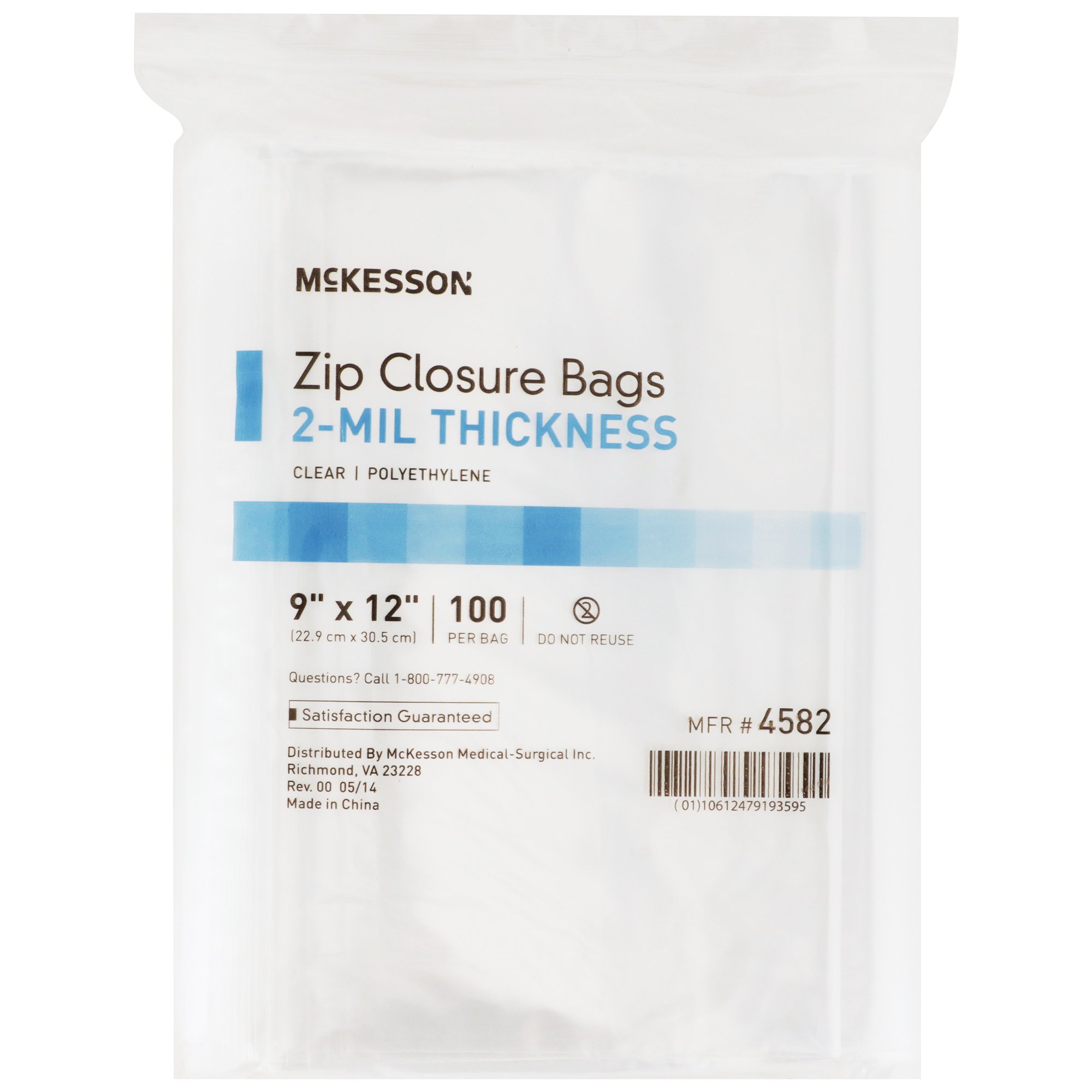 McKesson Zip Closure Bag, 9 X 12 Inches - Image 3