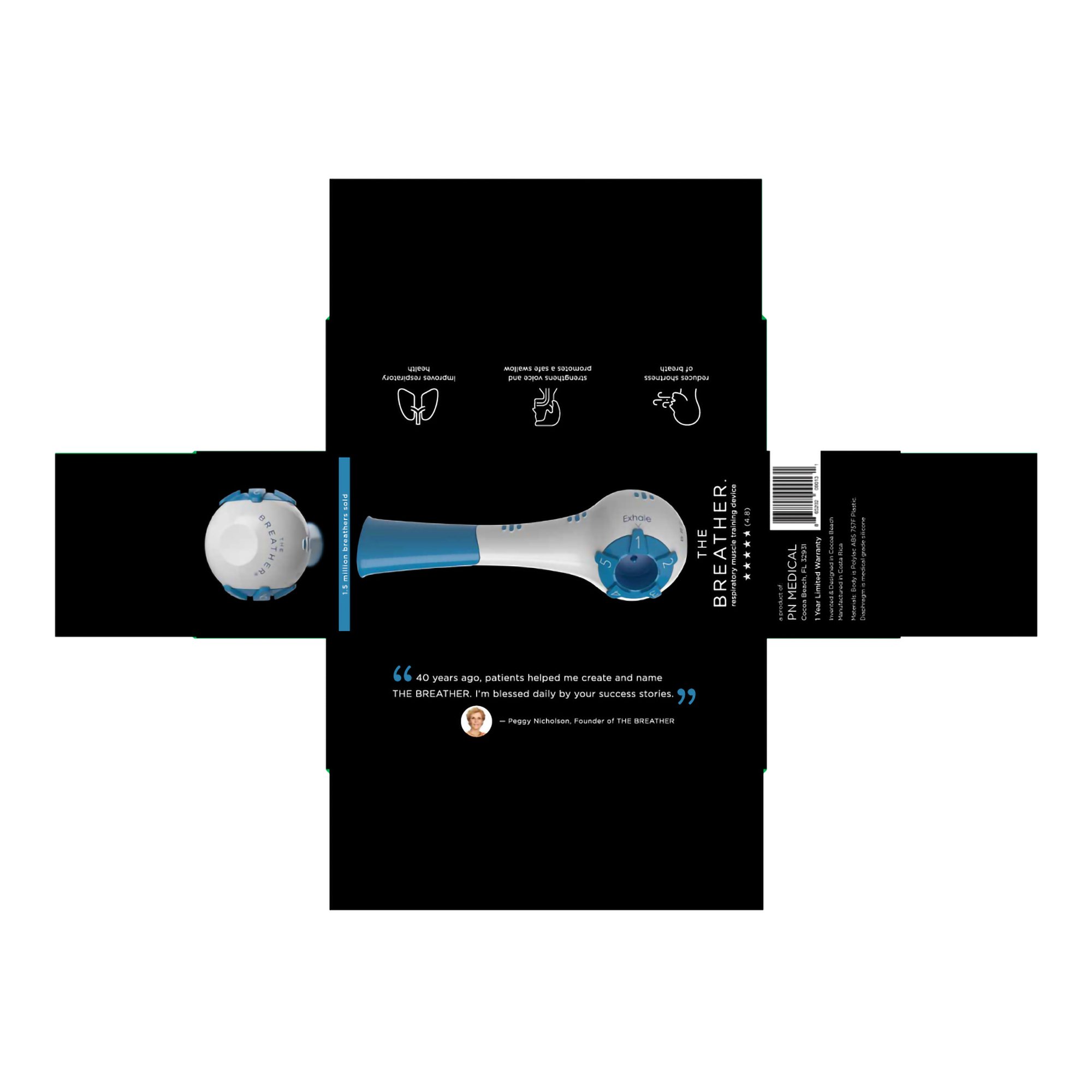 The Breather® Respiratory Exerciser, Blue - Image 10