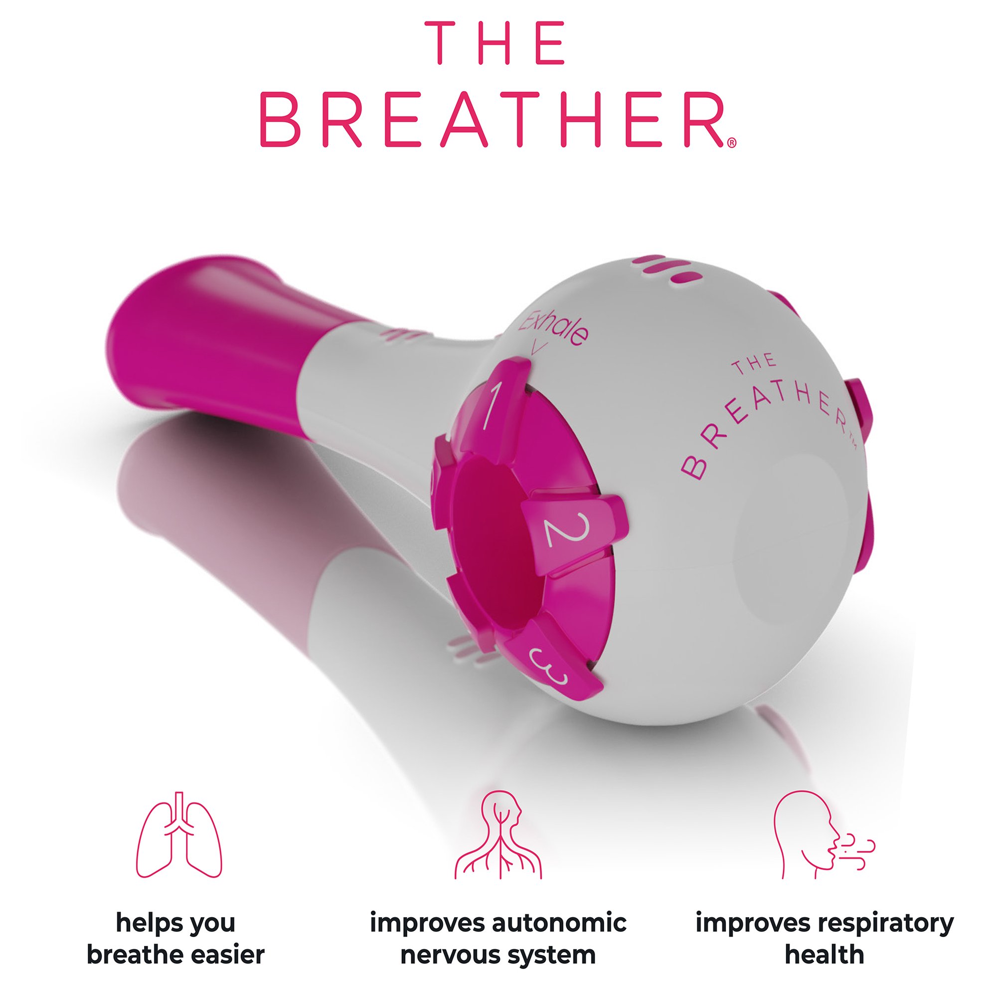 The Breather® Respiratory Exerciser, Pink - Image 7