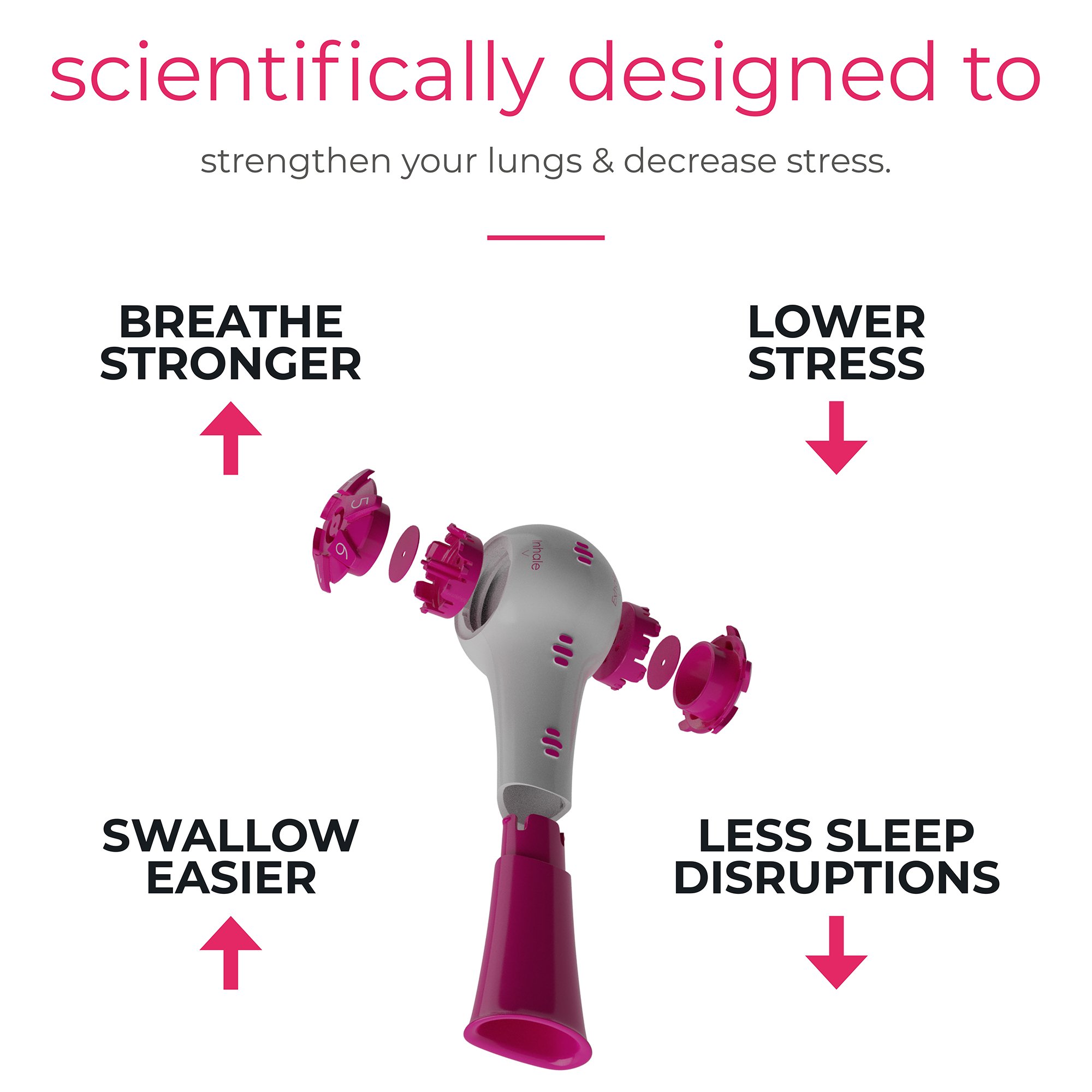 The Breather® Respiratory Exerciser, Pink - Image 8