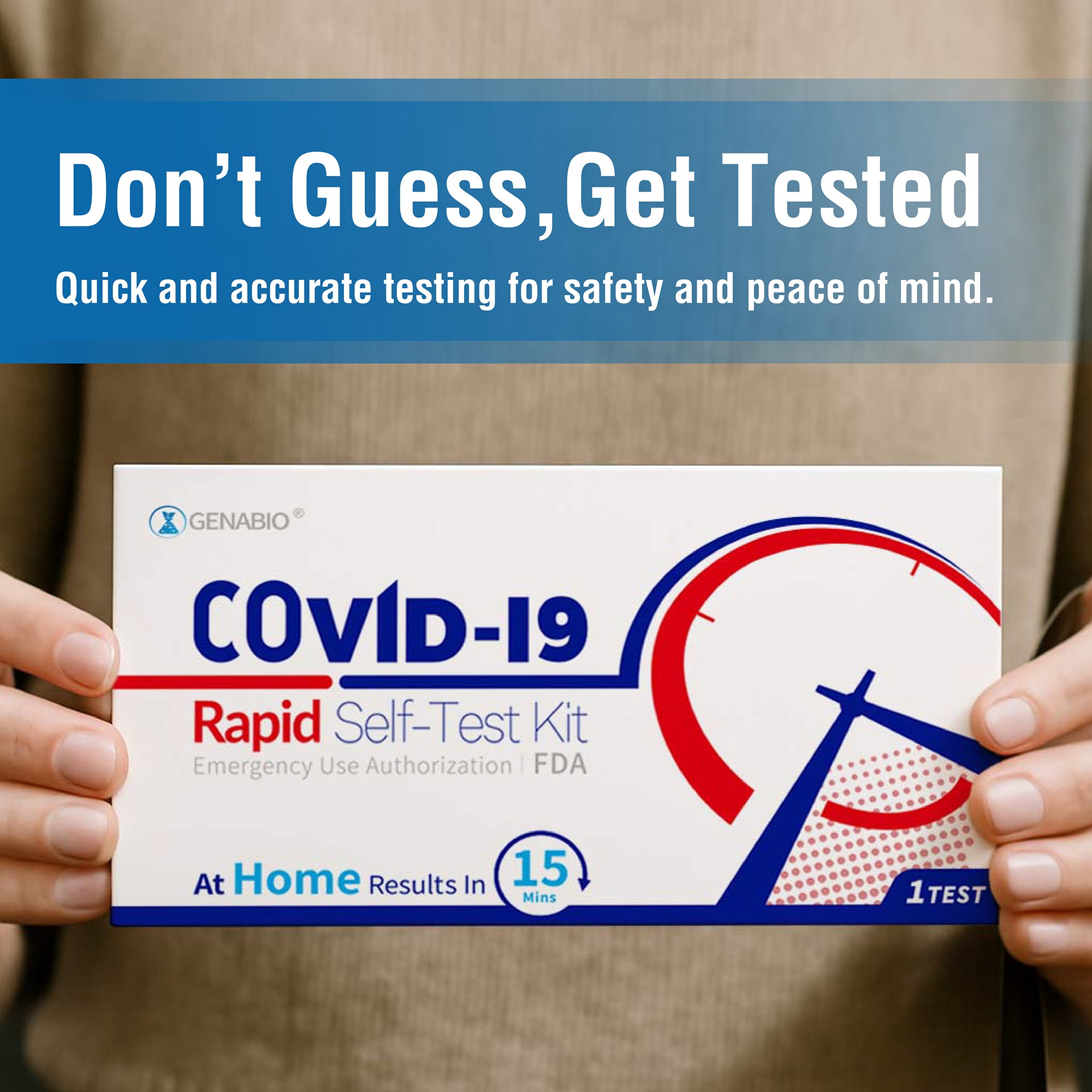 Genabio® COVID-19 at Home Rapid Self-Test Kit, Two Tests per Pack - Image 8