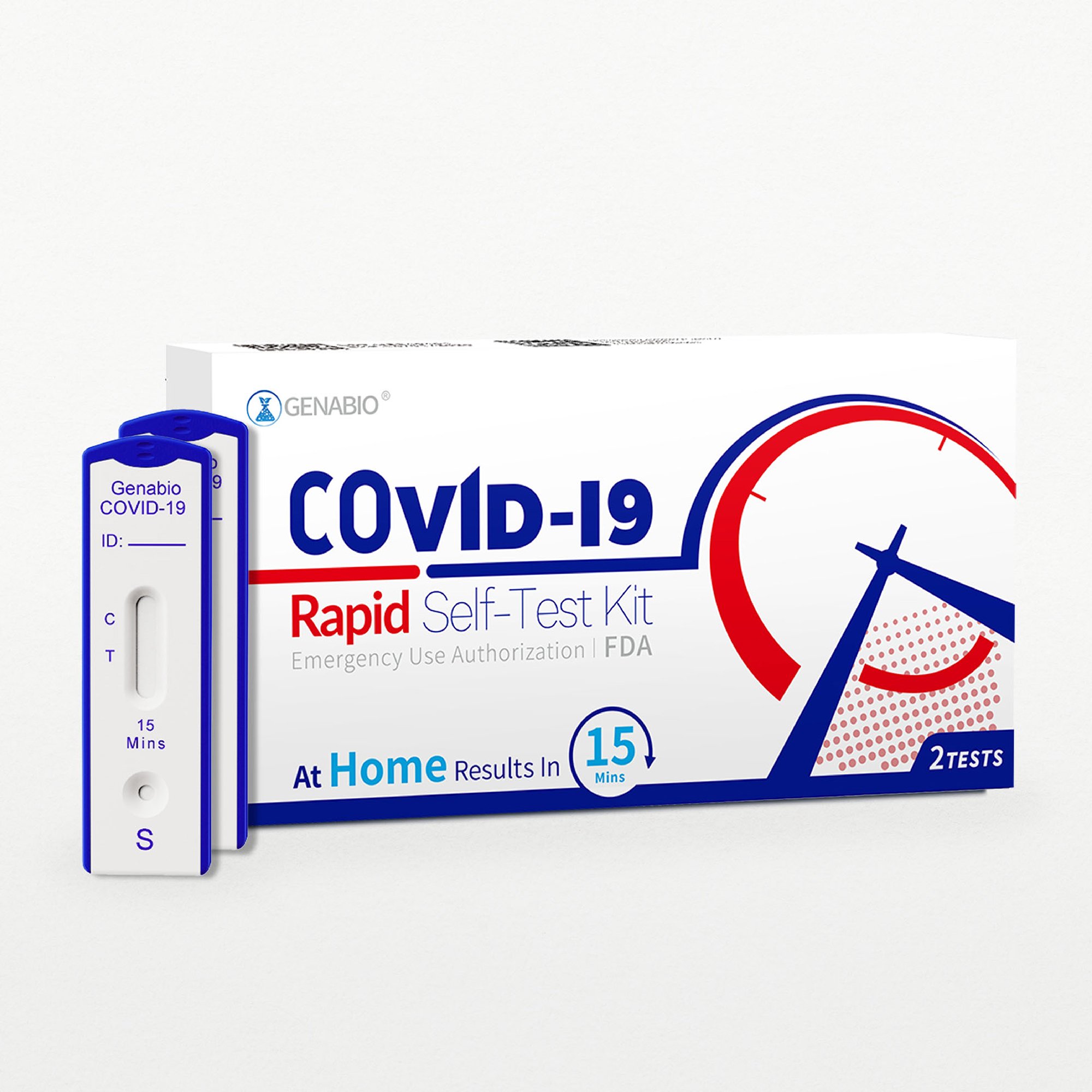 Genabio® COVID-19 at Home Rapid Self-Test Kit, Two Tests per Pack