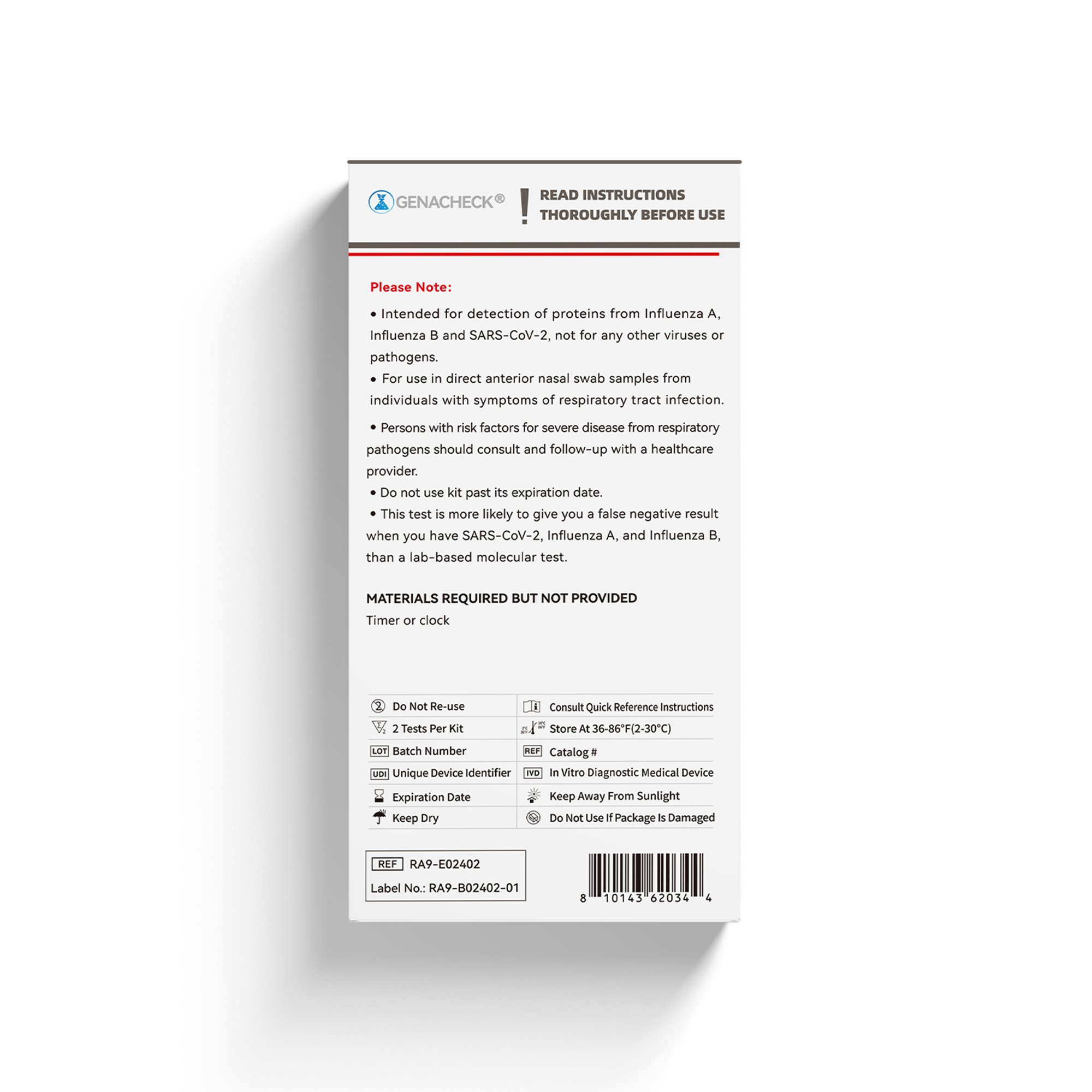 GenaCheck COVID-19/Flu A & B Rapid Self-Test - Image 8