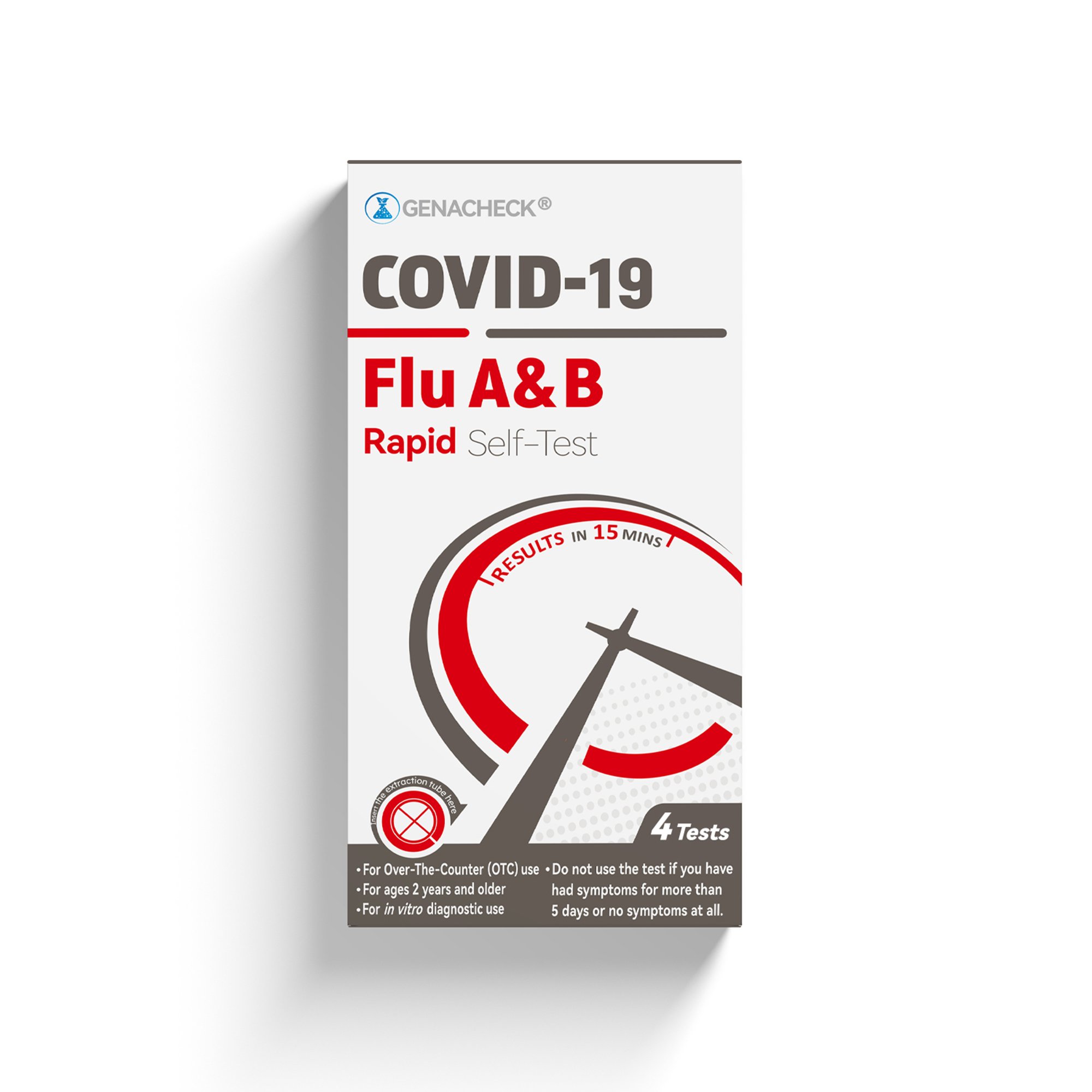 GenaCheck® COVID-19 / Flu A & B Rapid Self-Test - Image 2