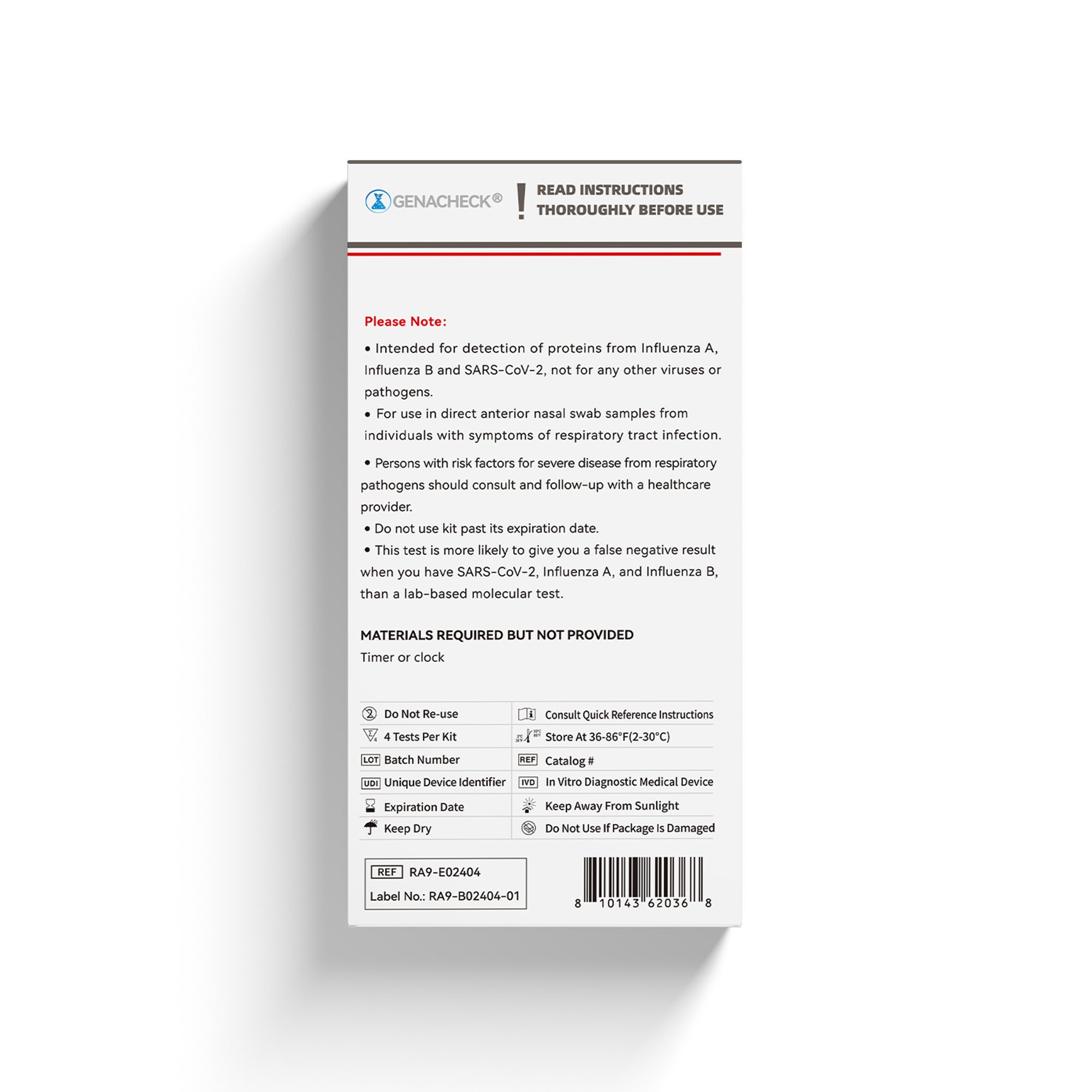 GenaCheck® COVID-19 / Flu A & B Rapid Self-Test - Image 7