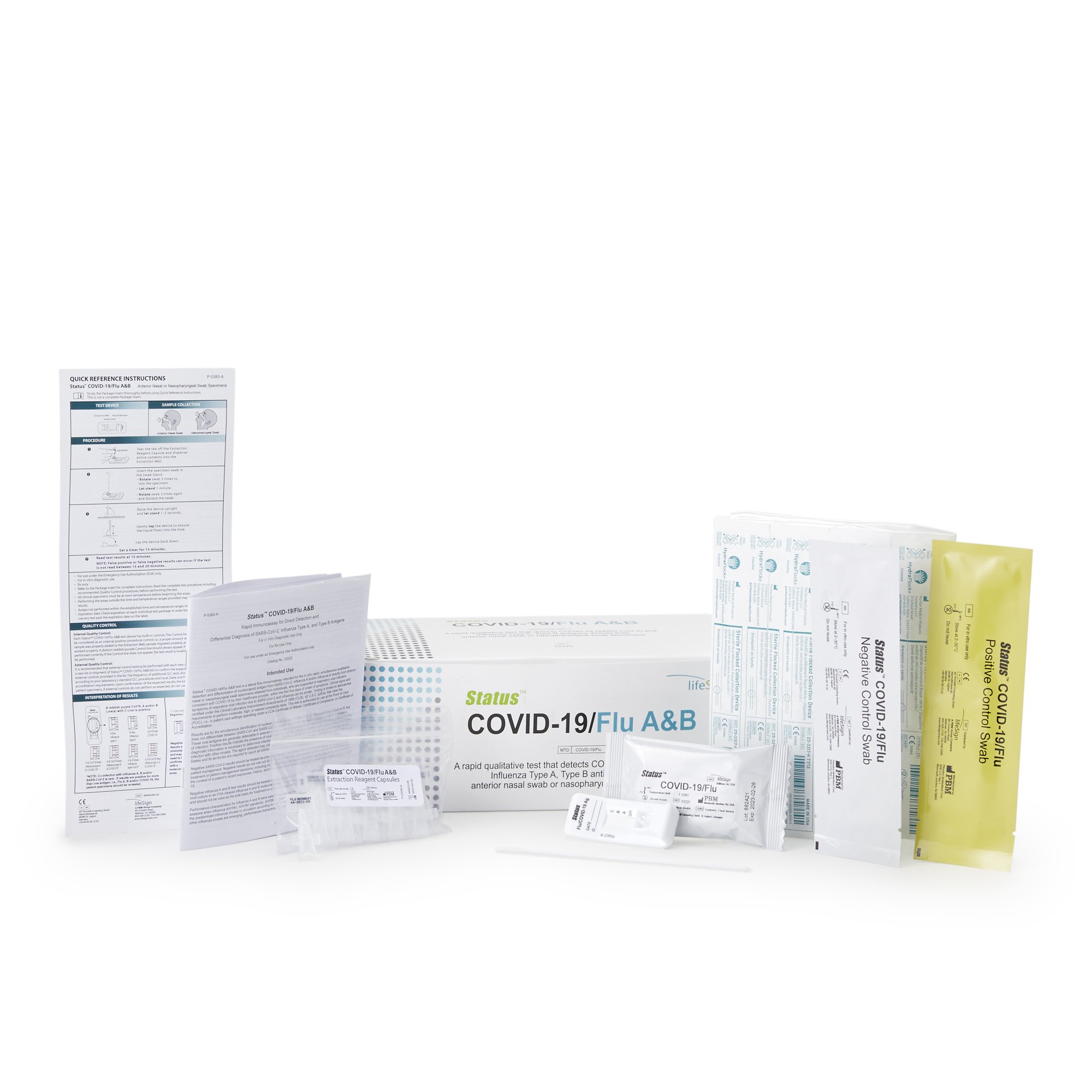 Status Covid-19 / Flu A and B Antigen Detection Respiratory Test Kit