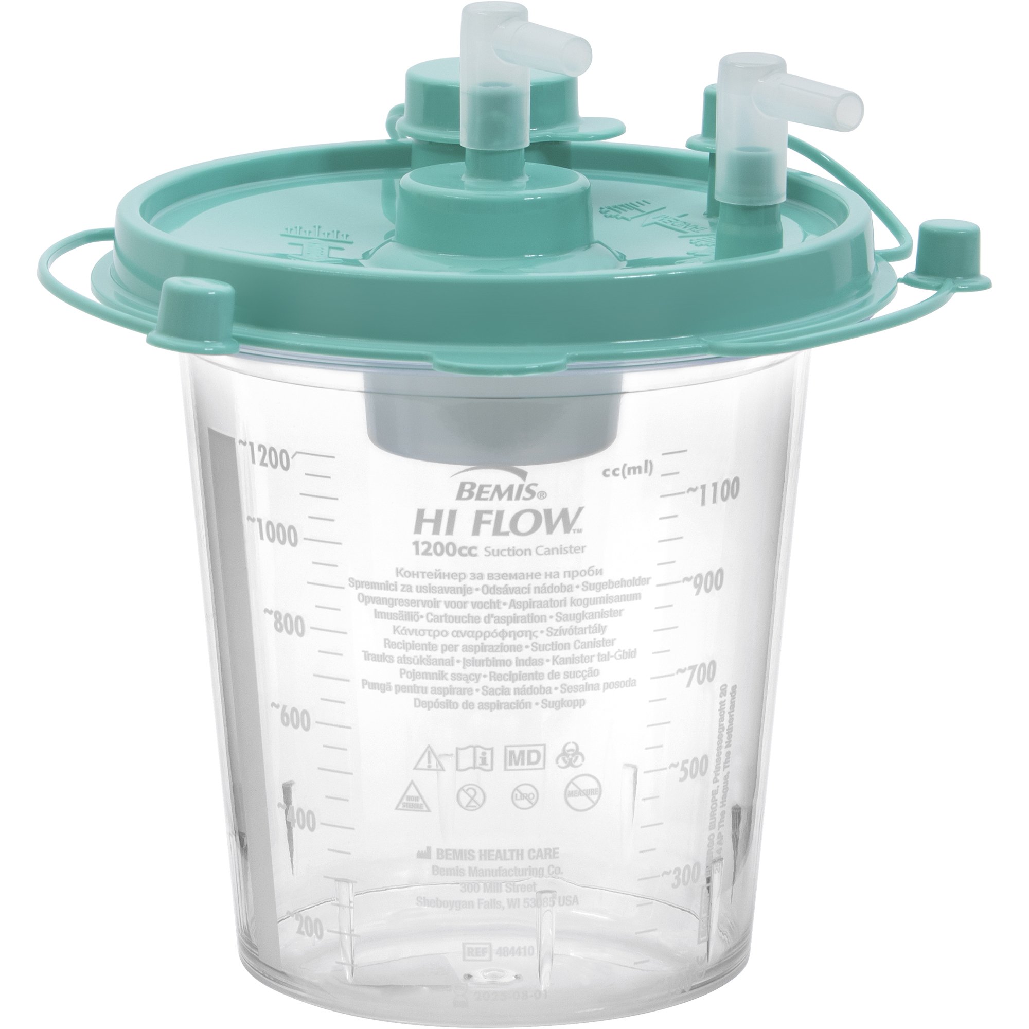 Hi-Flow™ Rigid Suction Canister for use with Bemis Quick-Drain™ Systems, 1200 mL