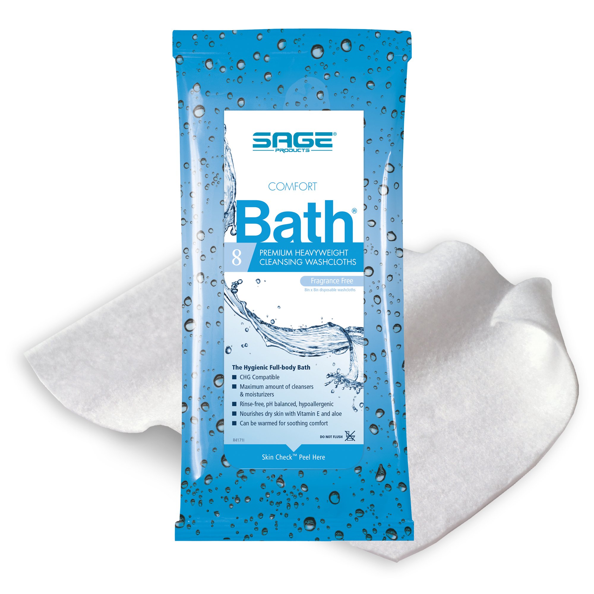 Comfort Bath® Unscented Cleansing Rinse-Free Bath Wipe